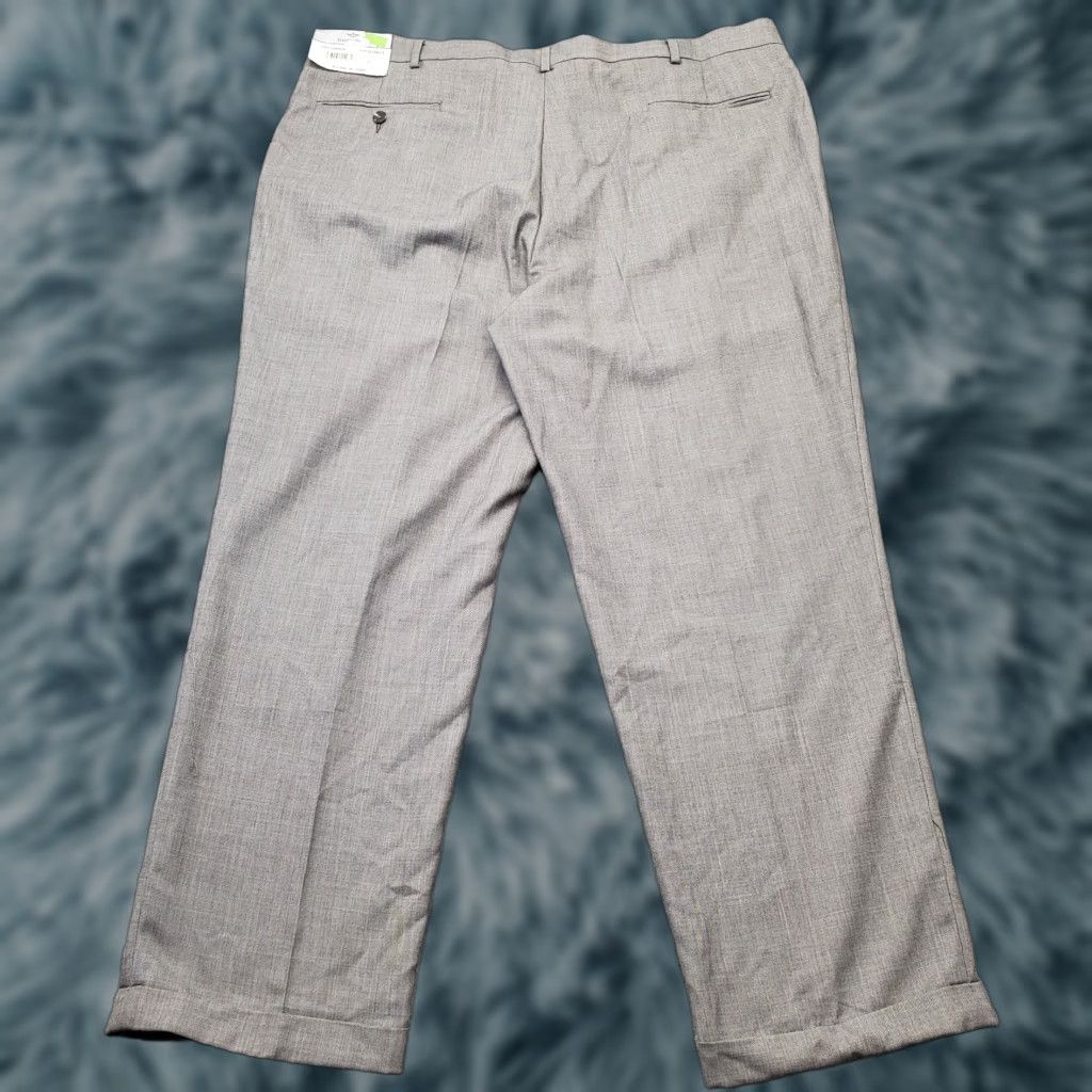 Dockers Dockers Mens Gray Pleated Dress Pant 42x30 Regular Fit Straight Cuffed Size US 42 / EU 58 - 1 Thumbnail