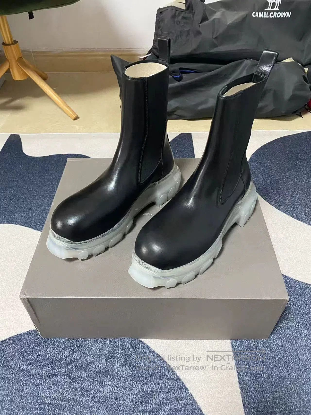 Rick Owens rick owens black octopus bottom chelsea boots. Size US 5.5 / EU 38 - 1 Thumbnail