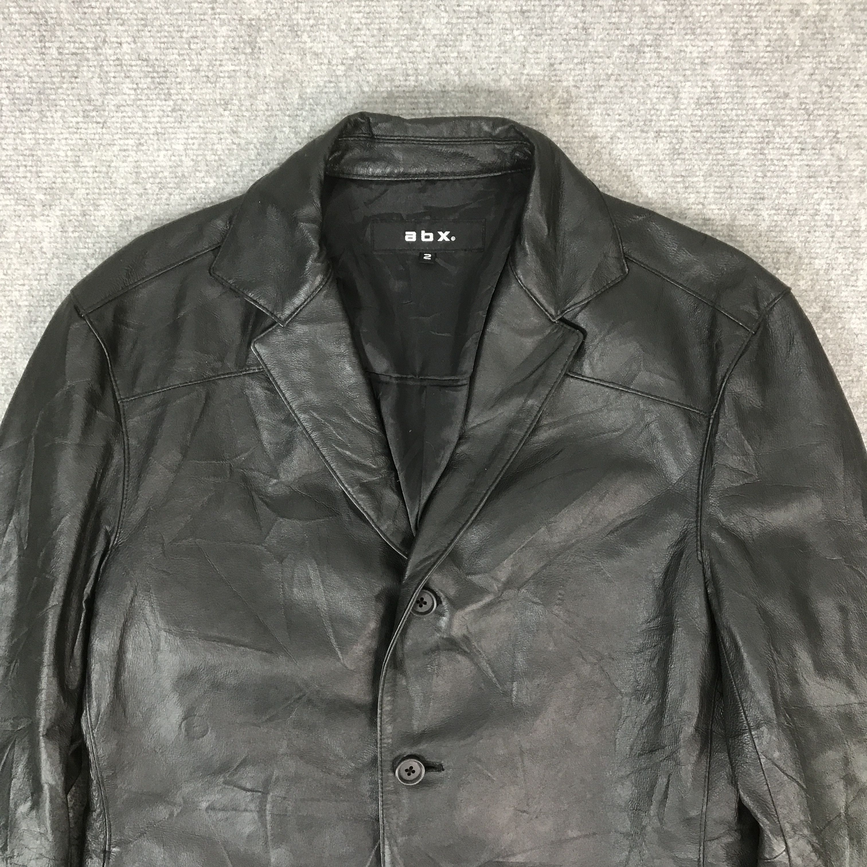 If Six Was Nine JAPAN ABX LEATHER BLACK STYLE COAT JACKET K65B5 Size US M / EU 48-50 / 2 - 2 Thumbnail