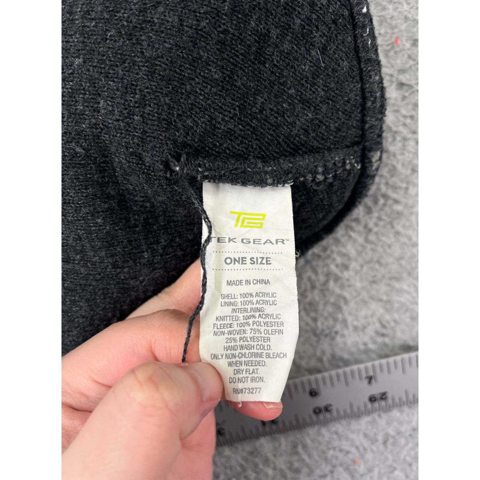 Tek Gear Tek Gear Beanie Adult One Size Gray Knit Acrylic Polyester Winter Ski Hat/Cap Mens Womens Unisex Beanie Winter Ski theme Gray Size ONE SIZE - 5 Thumbnail