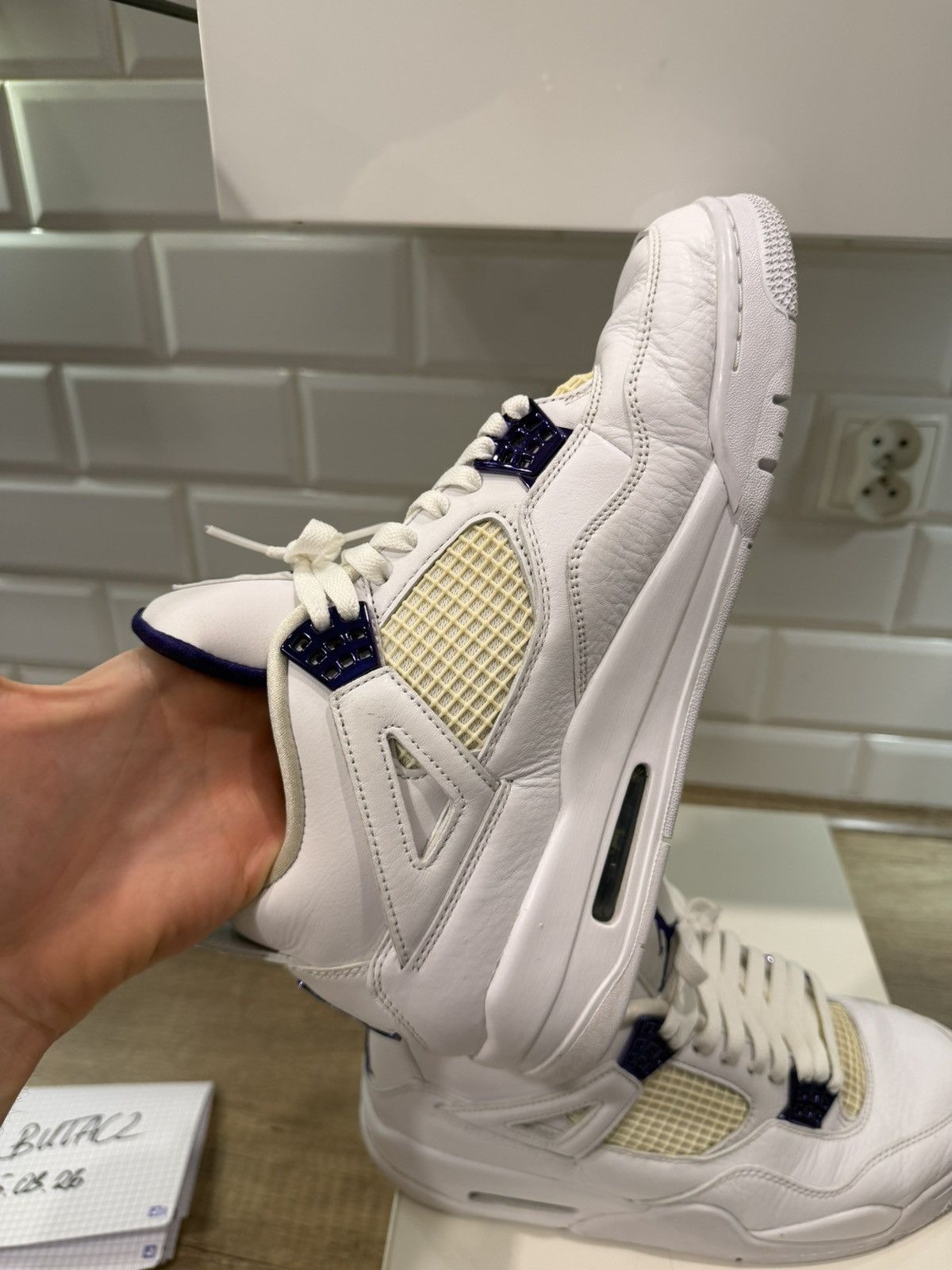 Jordan Brand Jordan 4 Metallic Purple Size US 10.5 / EU 43-44 - 6 Thumbnail