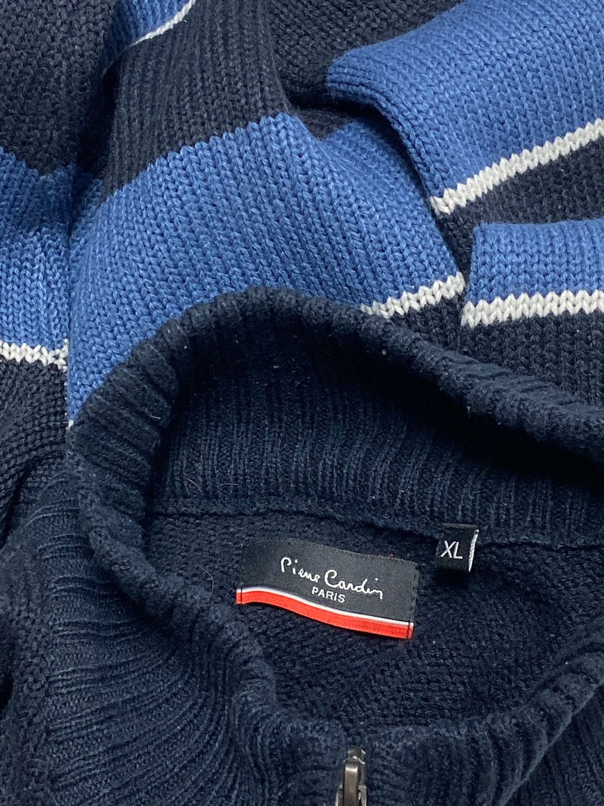 Pierre Cardin Vintage PIERRE CARDIN Striped 1/3 Zip Turtleneck Size US XL / EU 56 / 4 - 3 Thumbnail