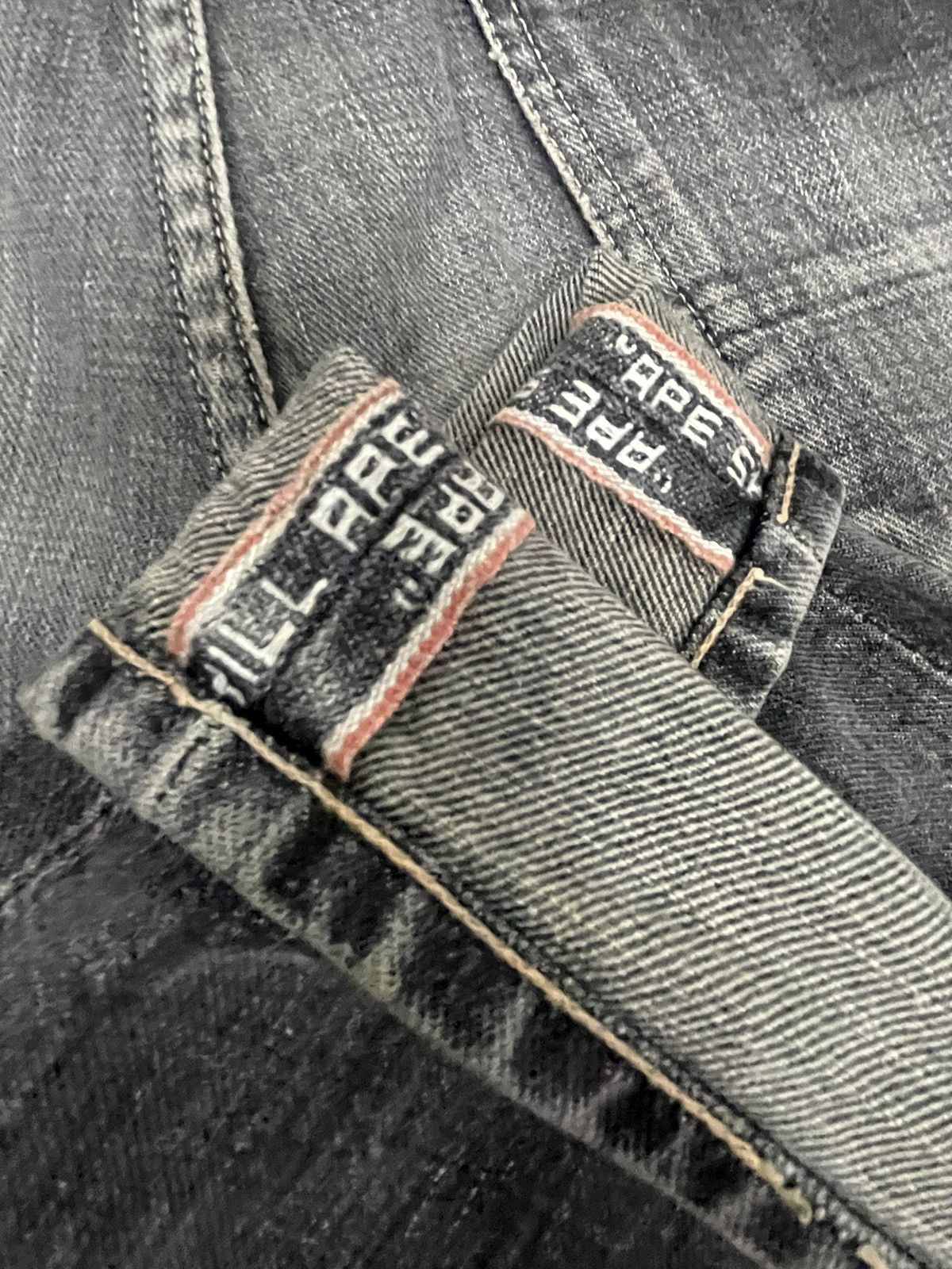 Bape Vintage Bape Busy Works Selvedge Distresed Denim Size US 31 - 12 Thumbnail