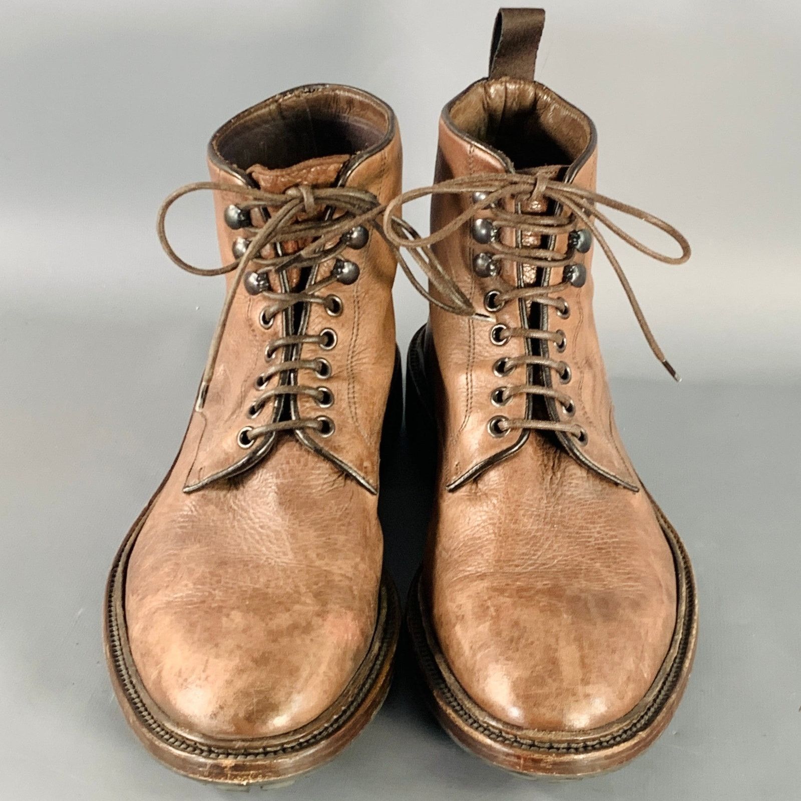 Barneys New York BARNEY'S NEW YORK Size 9 Brown Leather Lace-Up Boots Size US 9 / EU 42 - 4 Thumbnail