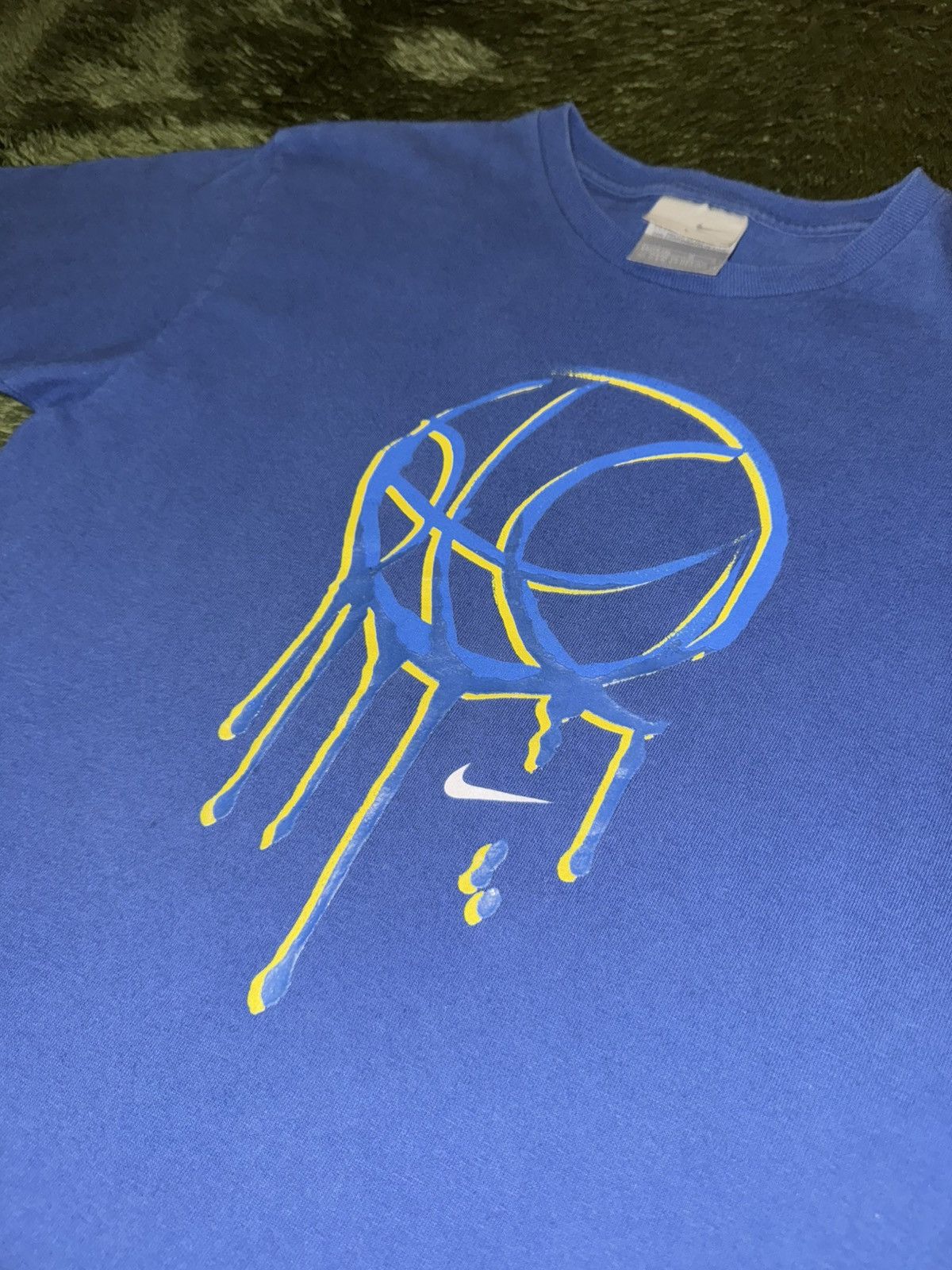 Nike [L] 90s Nike Basketball Printed Tubular T-Shirt Blue Size US L / EU 52-54 / 3 - 2 Thumbnail