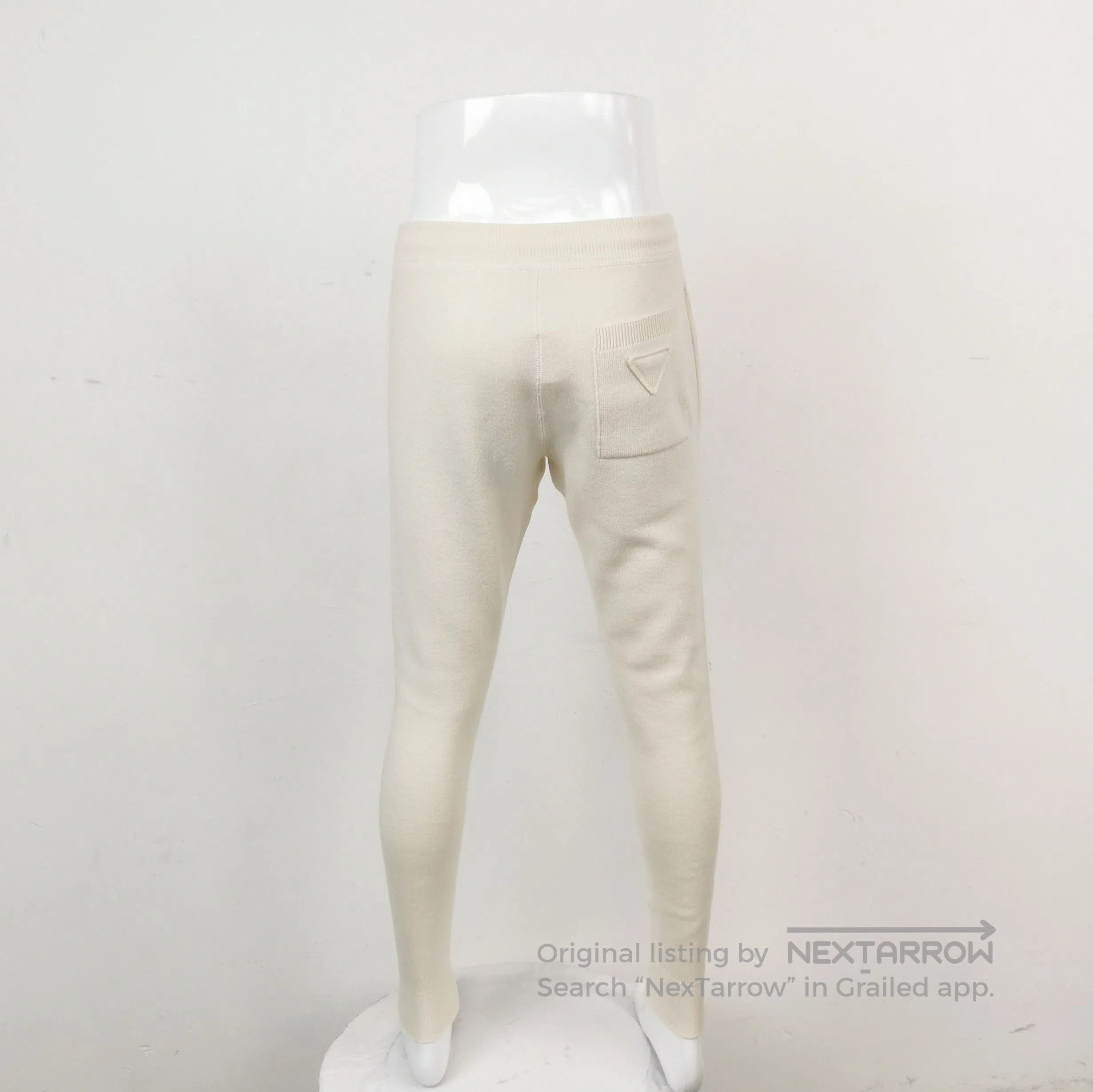 Prada Prada Beige Ribbed Cuff Elastic Waist Pants. Size US 30 / EU 46 - 4 Thumbnail
