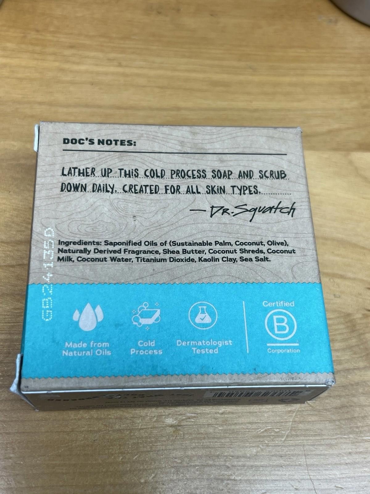 Other Dr. Squatch Coconut Castaway Men’s Soap 5 oz Brand NEW Seale Size ONE SIZE - 6 Thumbnail