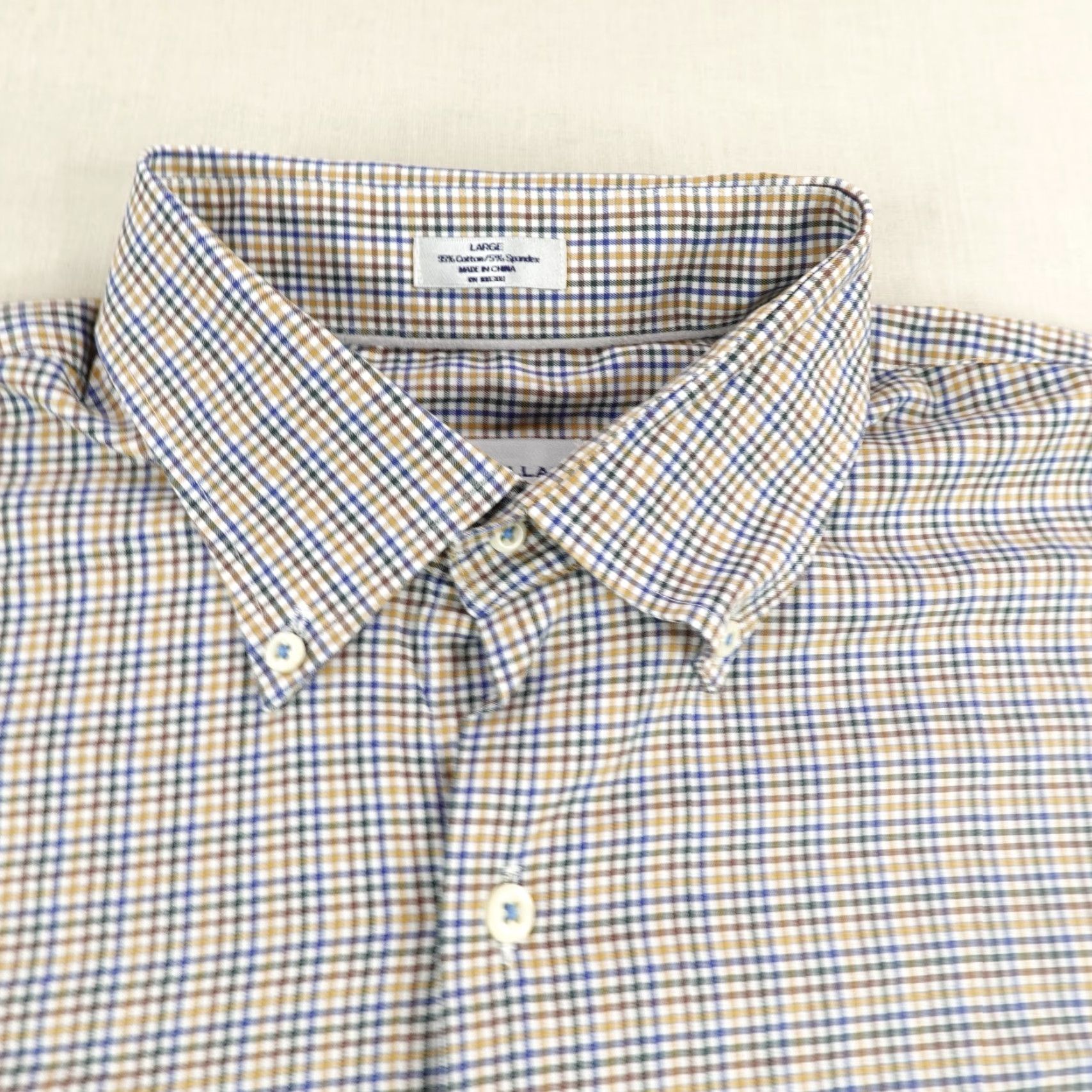 Peter Millar Peter Millar Shirt Mens Large Blue Plaid Button-Up Casual Size US L / EU 52-54 / 3 - 2 Thumbnail