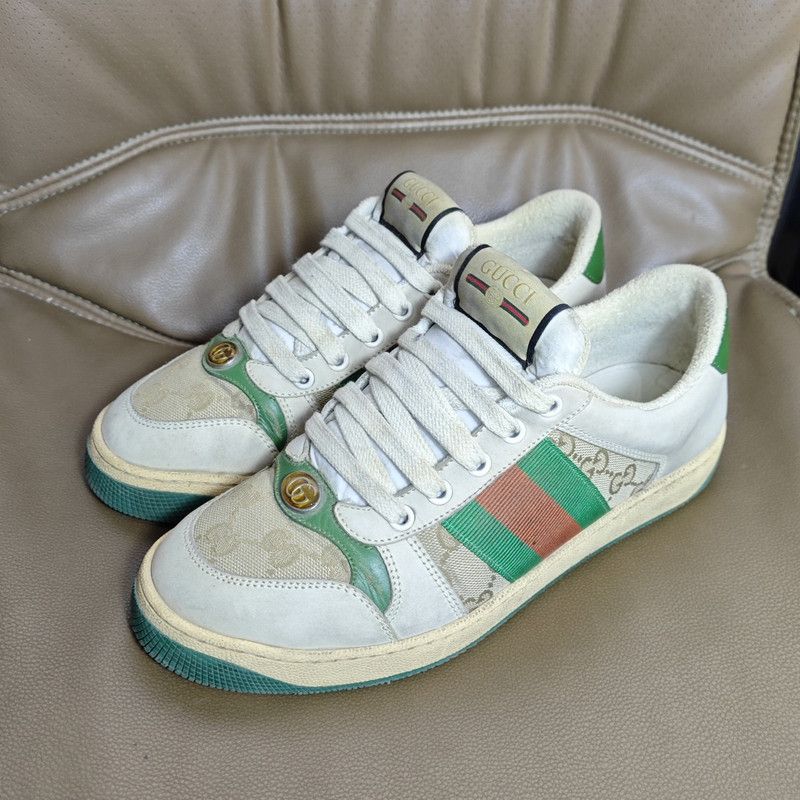 Gucci Gucci Screener Vintage Sneakers in Green 0079 Size US 7 / EU 40 - 1 Thumbnail
