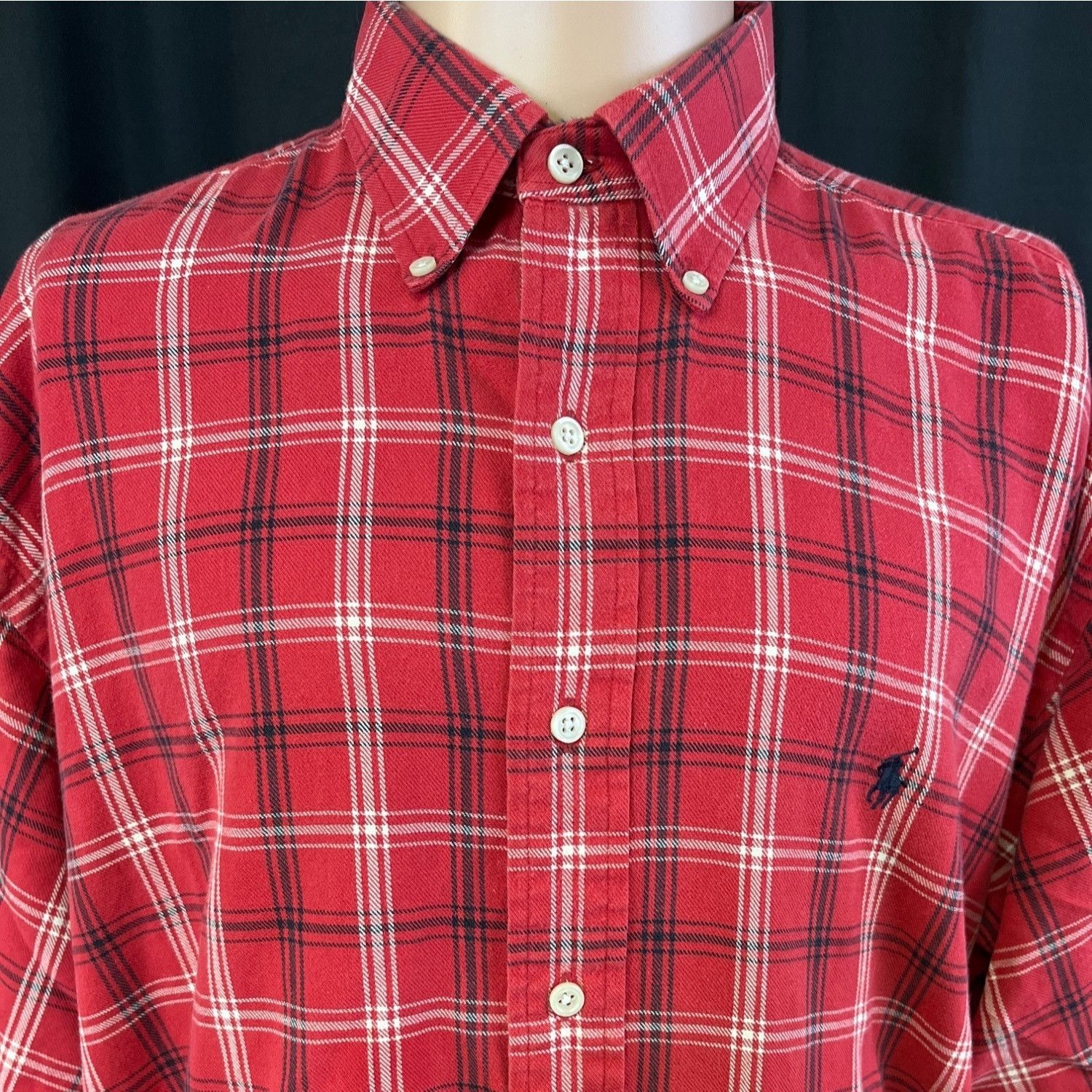 Ralph Lauren Ralph Lauren Blaire Men's Red Shirt/Button Up Sz L SKU 4355 Size L / US 10 / IT 46 - 3 Thumbnail