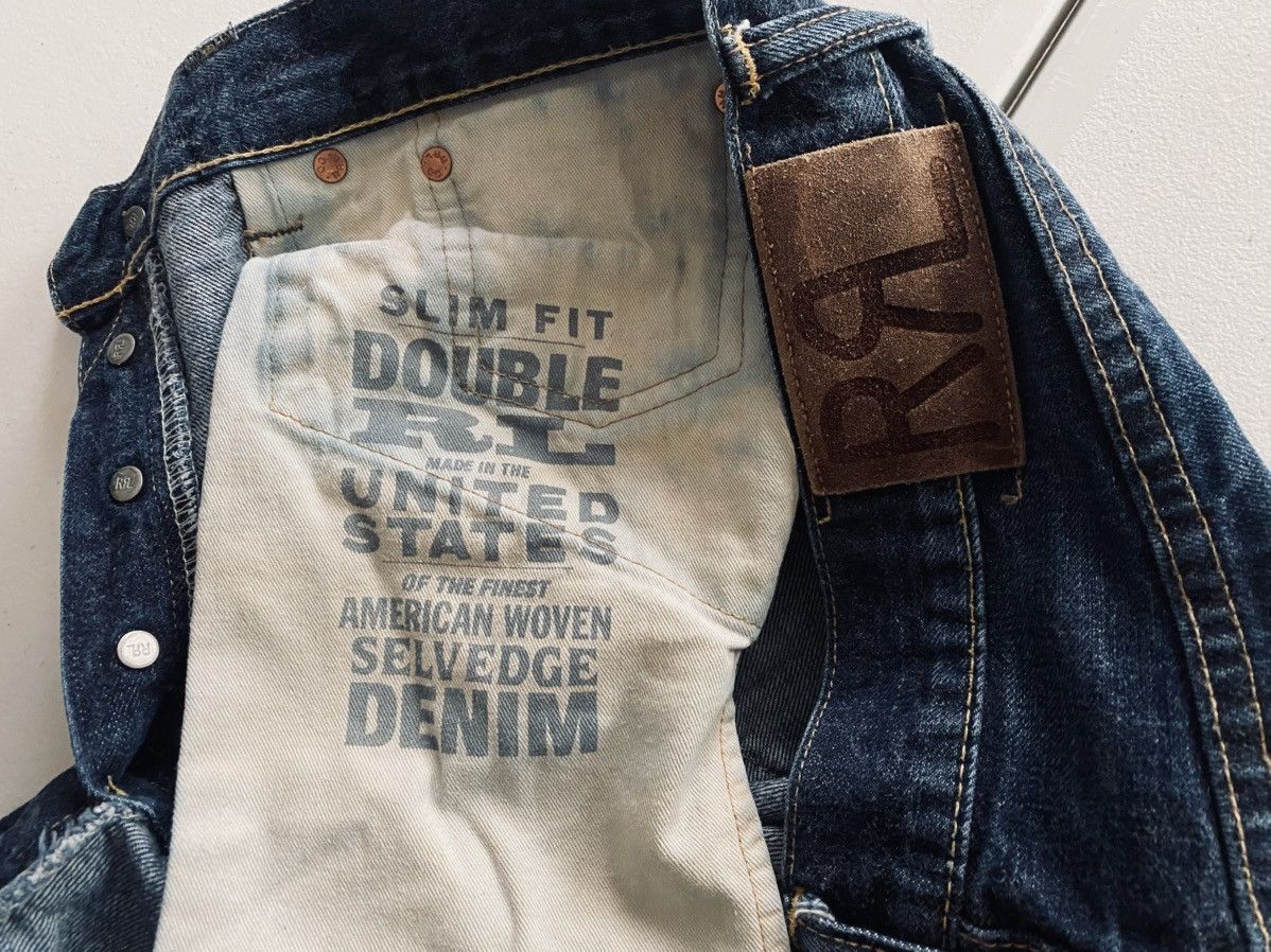RRL Ralph Lauren RRL Slim Fit American Selvedge Still Water Wash 2 Jeans 32 Size US 32 / EU 48 - 16 Thumbnail