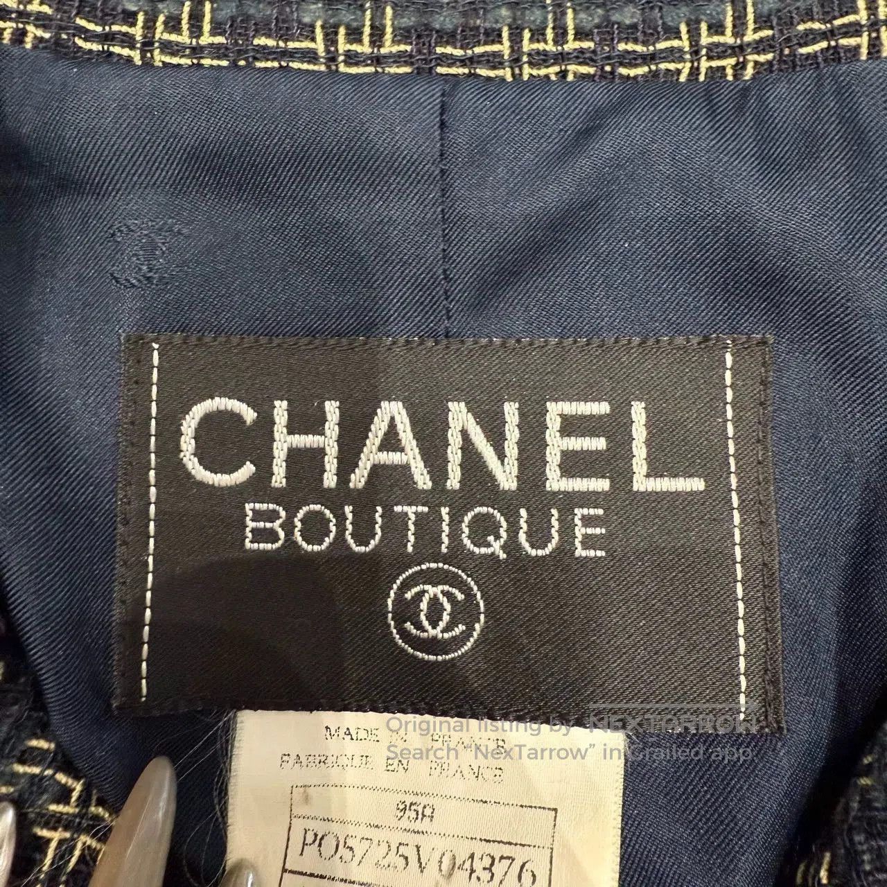 Other chanel long blazer in navy check pattern. Size XS / US 0-2 / IT 36-38 - 9 Thumbnail