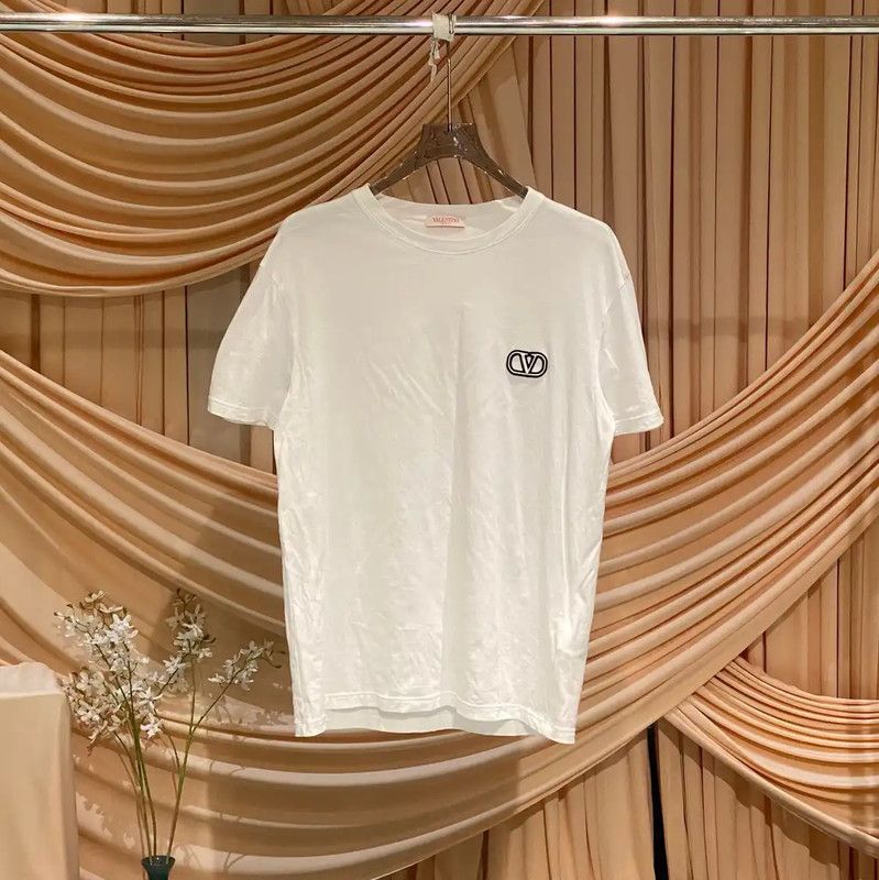 Valentino Valentino White Cotton T-Shirt for Women 0089 Size L / US 10 / IT 46 - 1 Thumbnail