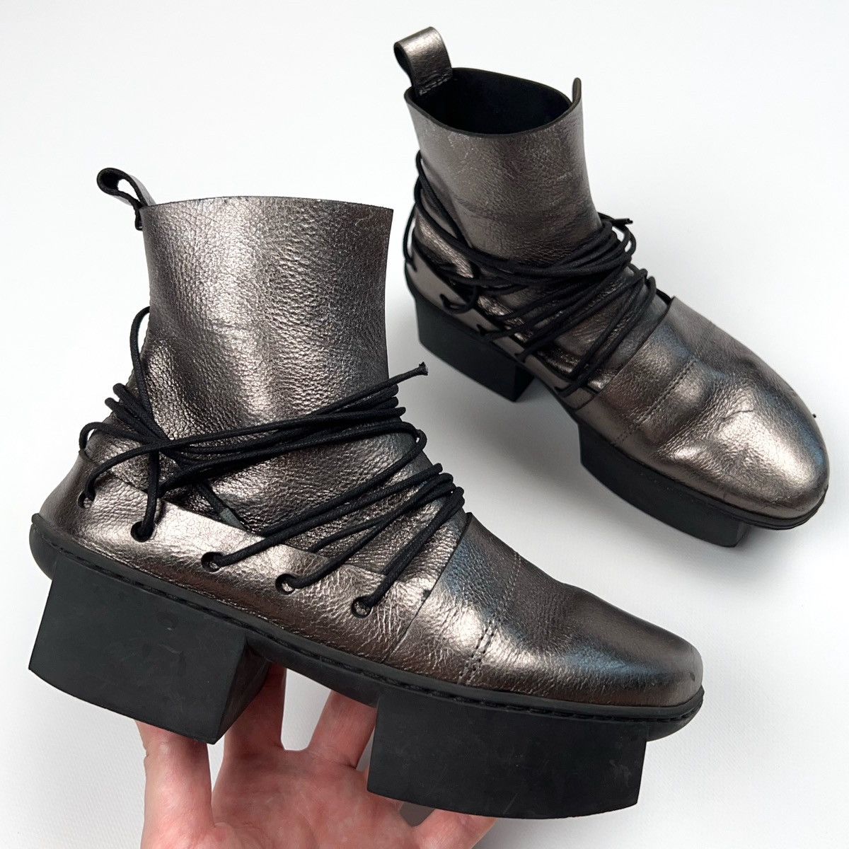 Trippen Trippen Platform Leather Shoes Geisha Happy Dream Avantgarde Size US 5 / IT 35 - 4 Thumbnail