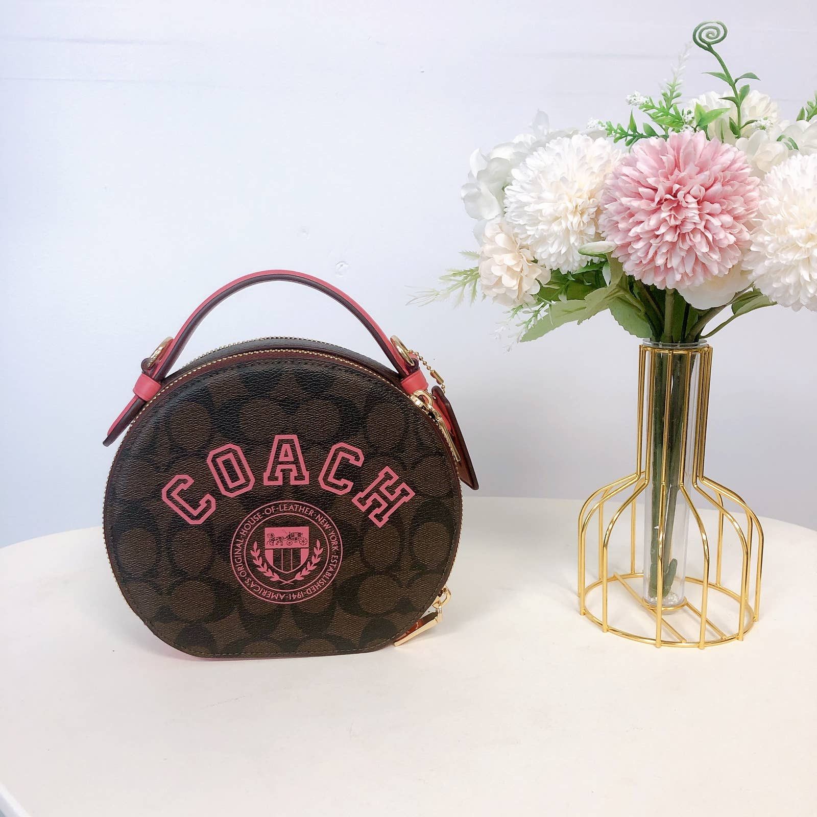 image of Coach Canteen In Signature Canvas Cb870 Im/brown in Black, Women's