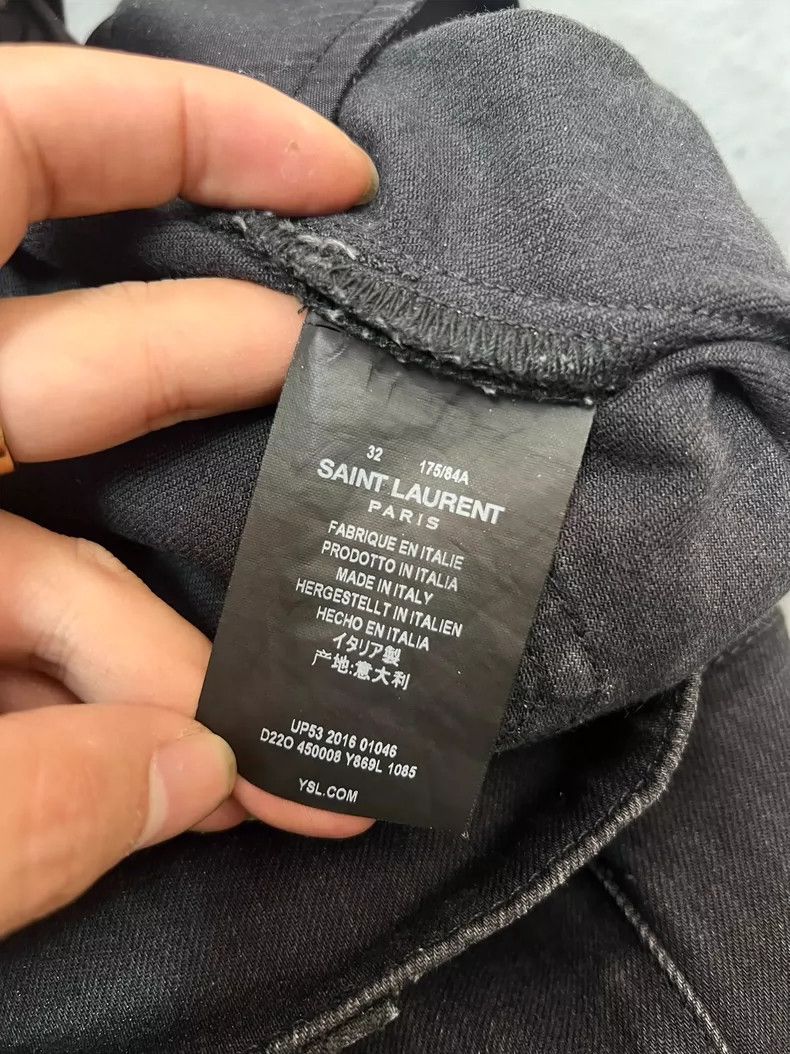 Saint Laurent Paris Saint Laurent Paris17 Spring/Summer Black Sabotage Jeans 2 Size US 32 / EU 48 - 4 Thumbnail