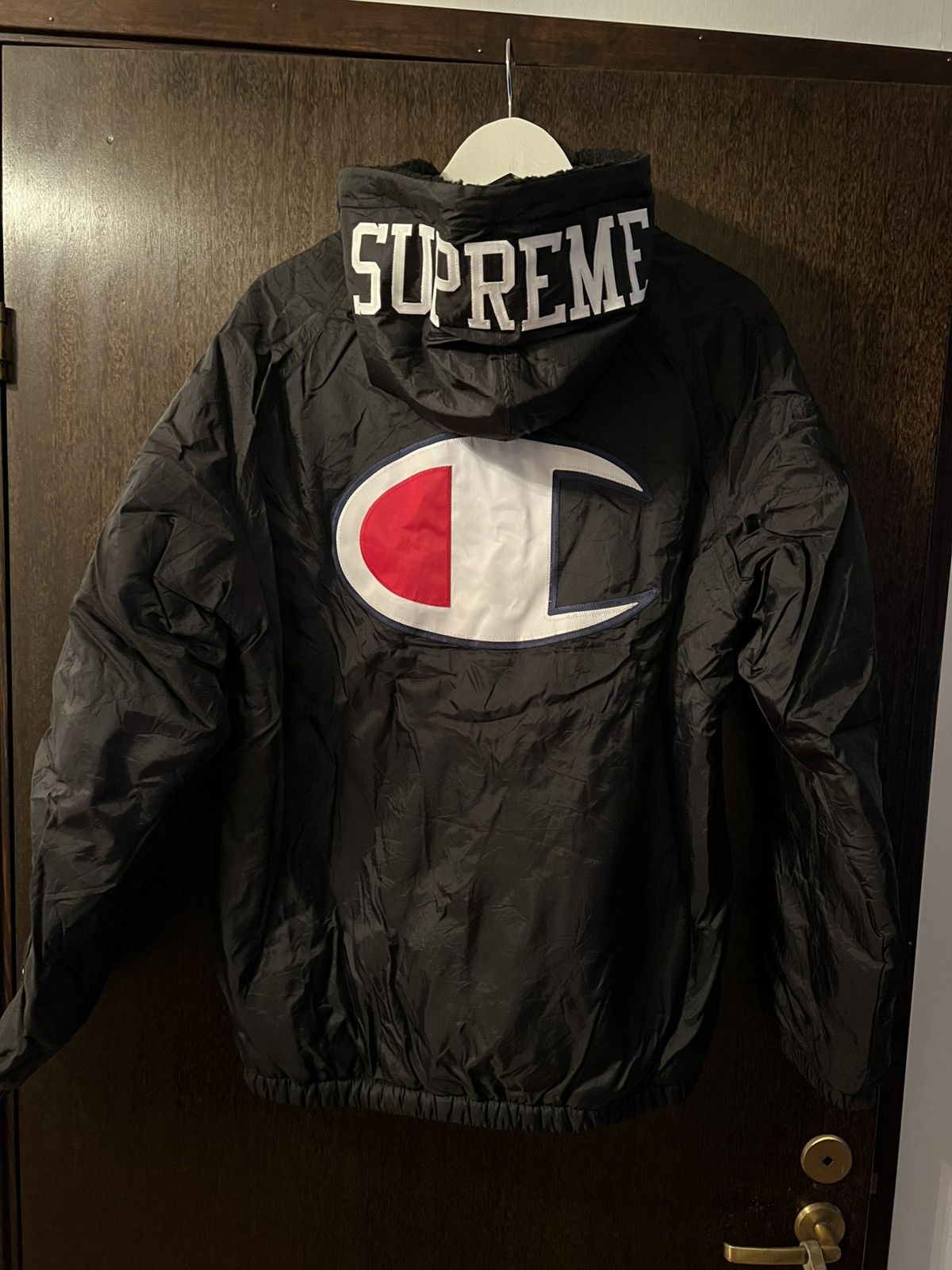 Champion × Supreme Supreme Champion Sherpa Lined Hooded Jacket FW17 Size US L / EU 52-54 / 3 - 2 Thumbnail