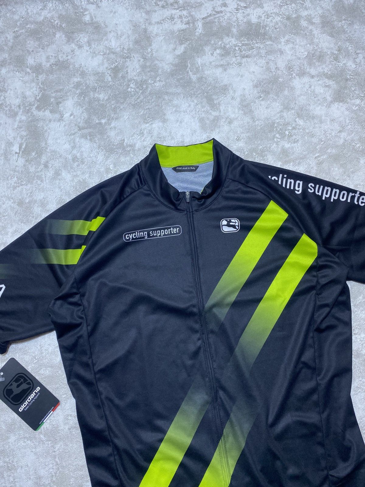 Other Giordana Cycling Jersey Short Sleeve Black Neon Yellow Size US XL / EU 56 / 4 - 2 Thumbnail