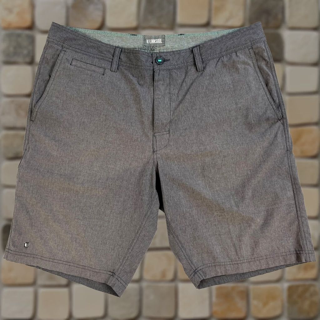 Vintage Men's Linksoul Boardwalker Shorts 10" Sz 38 Gray Size US 38 / EU 54 - 1 Thumbnail
