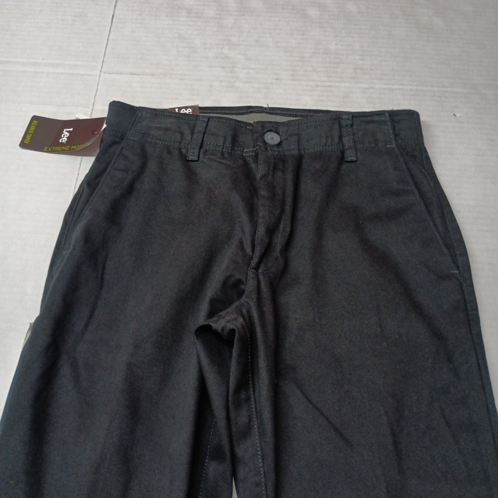 Lee Lee Men's 30x30 Straight Fit Tapered Leg Black Chino Pants Size US 30 / EU 46 - 3 Thumbnail