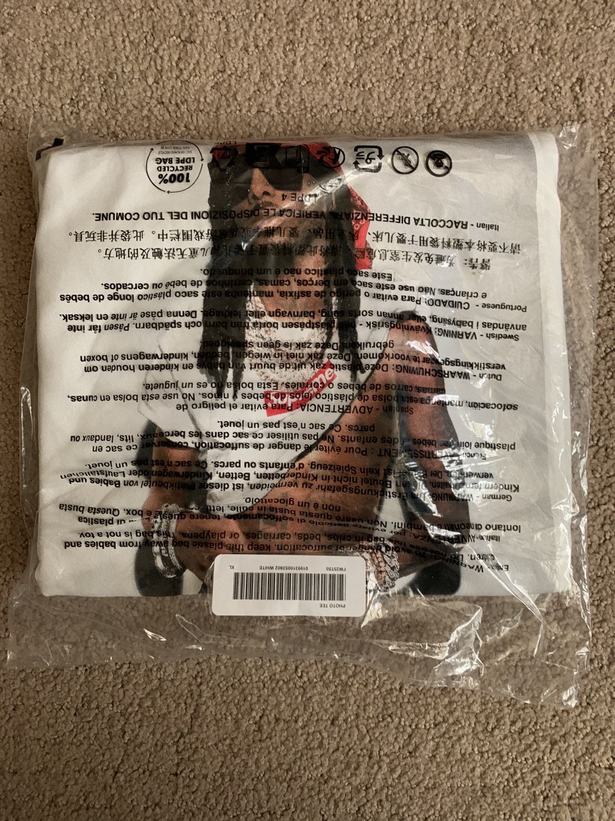 Supreme Playboi Carti Tee White XL 