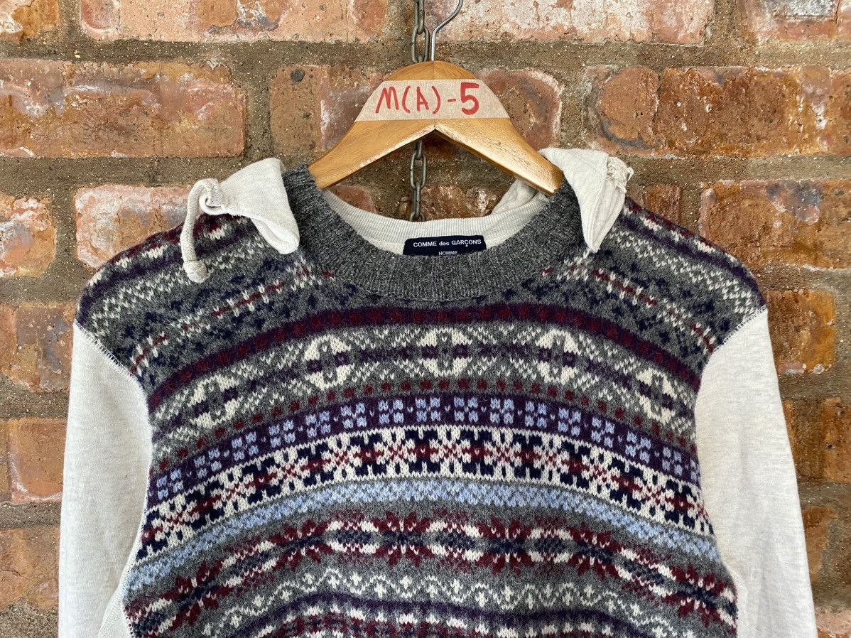 Comme des Garcons Homme AW14 CDGh Hand Knit native hoodie Size US M / EU 48-50 / 2 - 3 Thumbnail