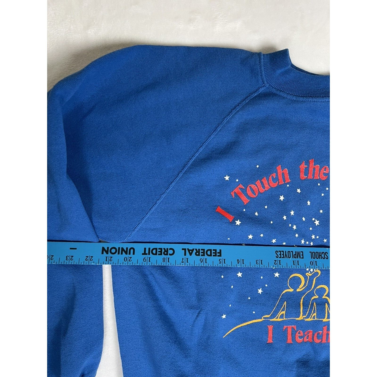 Vintage Vintage 80s Teacher Sweatshirt “I Touch The Future” 1989 Siz Size US L / EU 52-54 / 3 - 4 Thumbnail