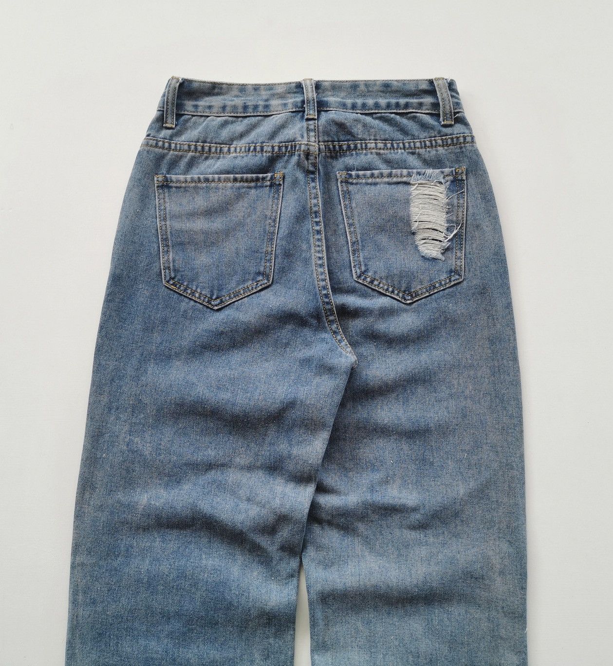 Japanese Brand × Jean × Kapital Romwe Loose Boro Patchwork Jeans Women Kapital inspired Size 27" / US 4 / IT 40 - 5 Thumbnail