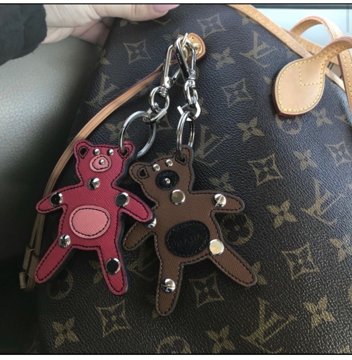 Prada Authentic Prada Brown Bear Saffiano Trick Bag Charm Size ONE SIZE - 5 Thumbnail