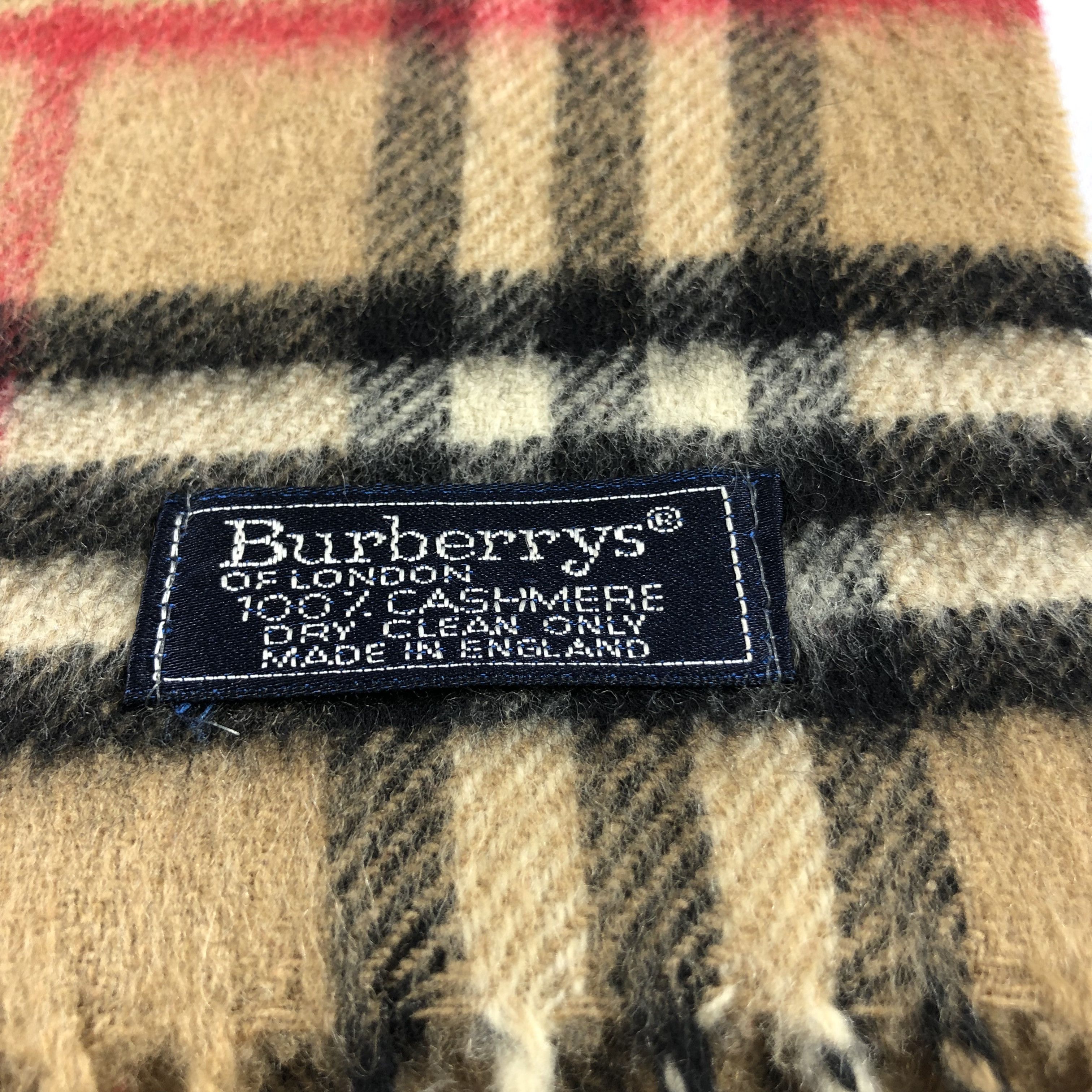 Burberry Burberrys Nova Check Tan Cashmere Scarf Muffler V914 Size ONE SIZE - 4 Thumbnail