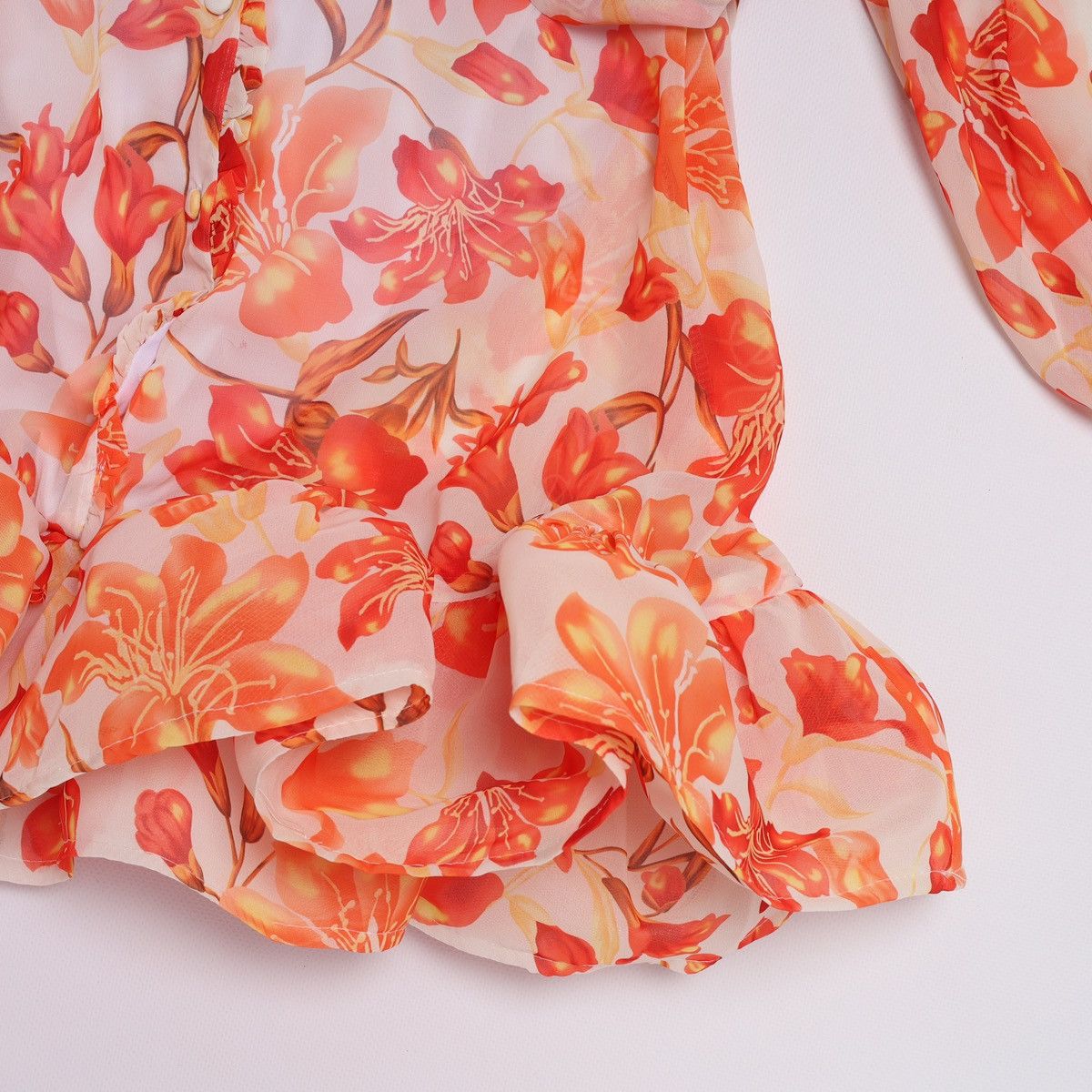 Zimmermann Zimmermann Silk Dress Denisse White Orange Flowers Printed Size XS / US 0-2 / IT 36-38 - 11 Thumbnail