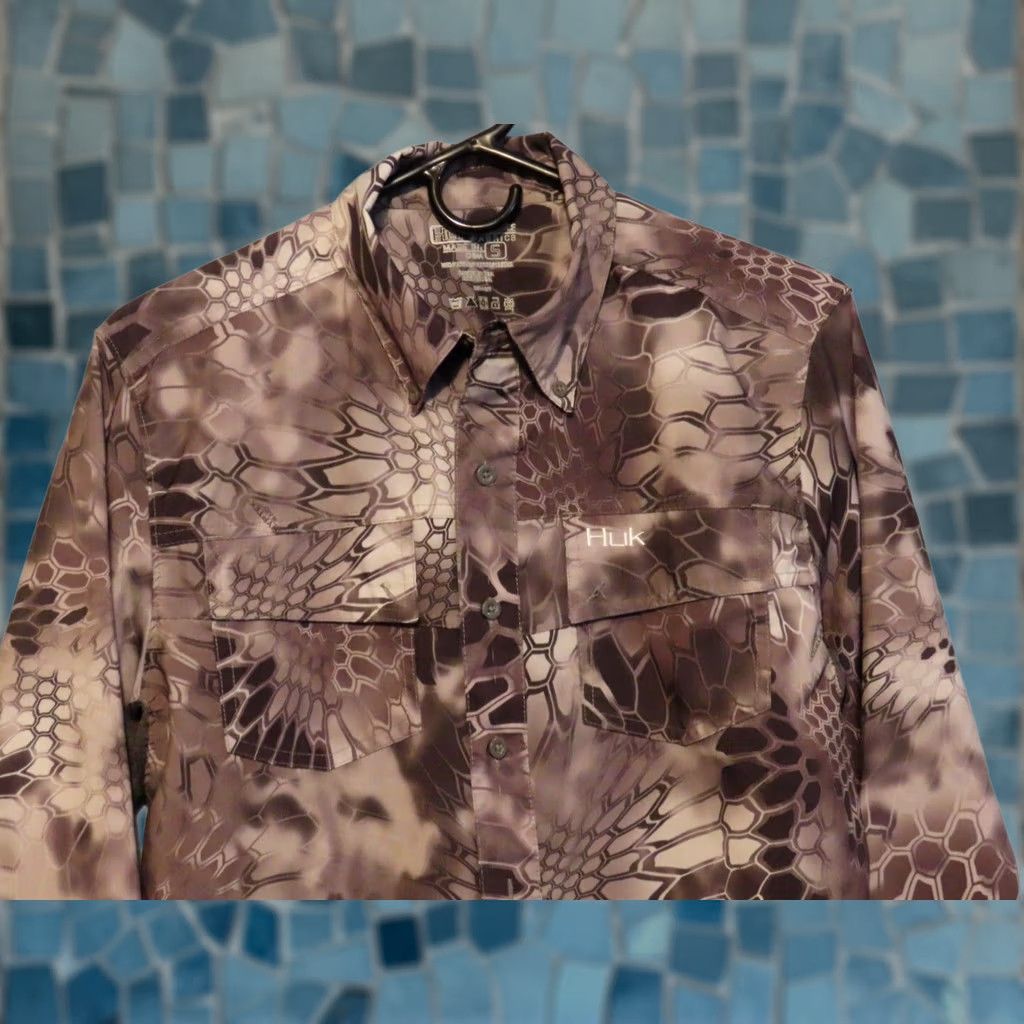 Vintage HUK Performance Fishing Shirt Men's Small Gray Camo Long Sleeve READ Size US S / EU 44-46 / 1 - 1 Thumbnail