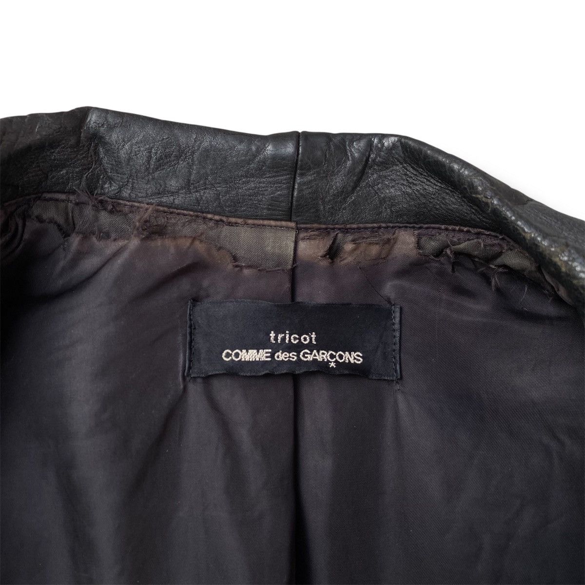 Comme des Garcons Vintage Comme des Garcons Tricot Leather Jacket. #F5 Size US L / EU 52-54 / 3 - 4 Thumbnail