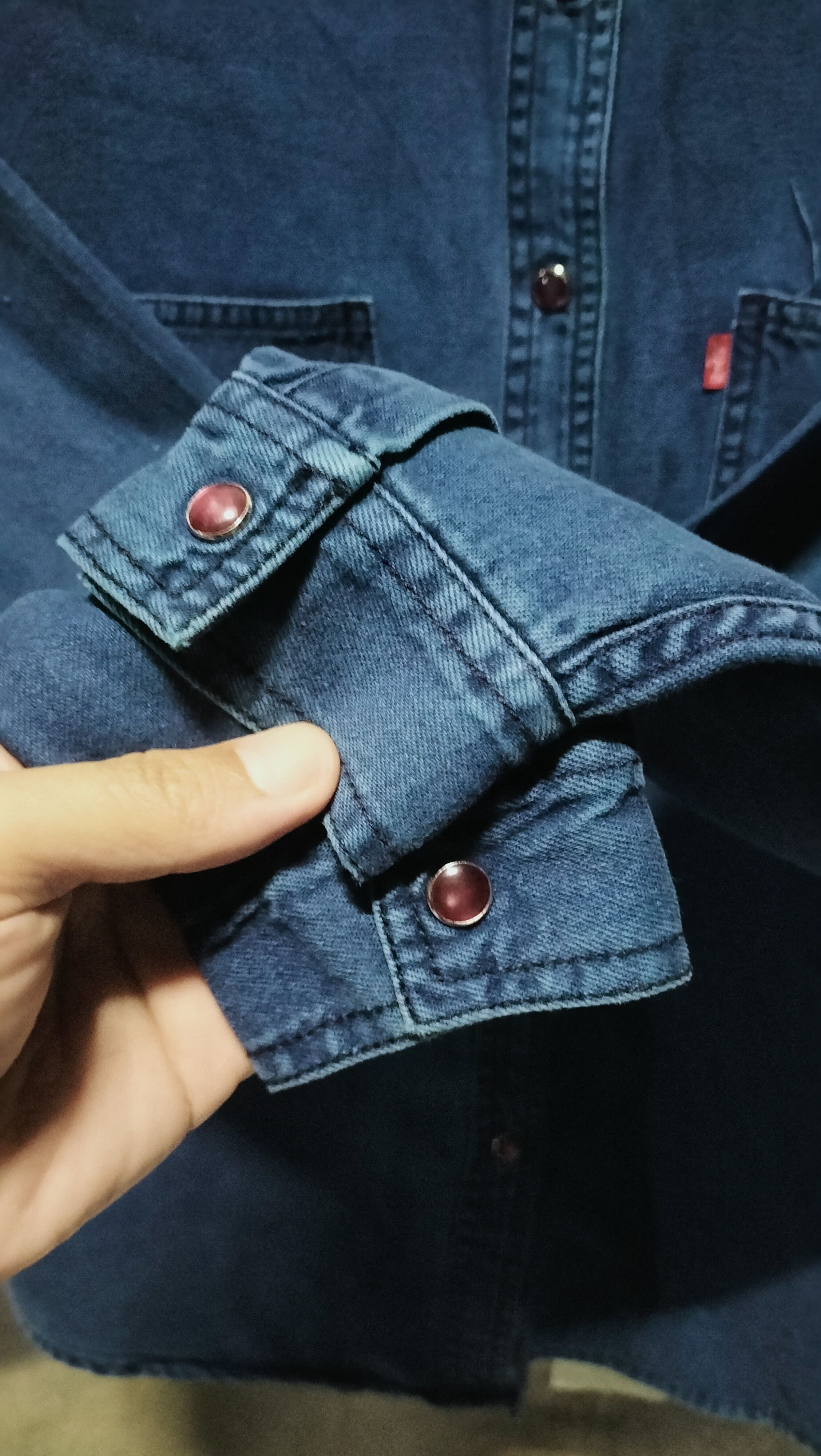 Levi's Vintage Clothing Vintage 90s Levis Shirts Res Pearl snap buttons Workwear Size US M / EU 48-50 / 2 - 7 Thumbnail