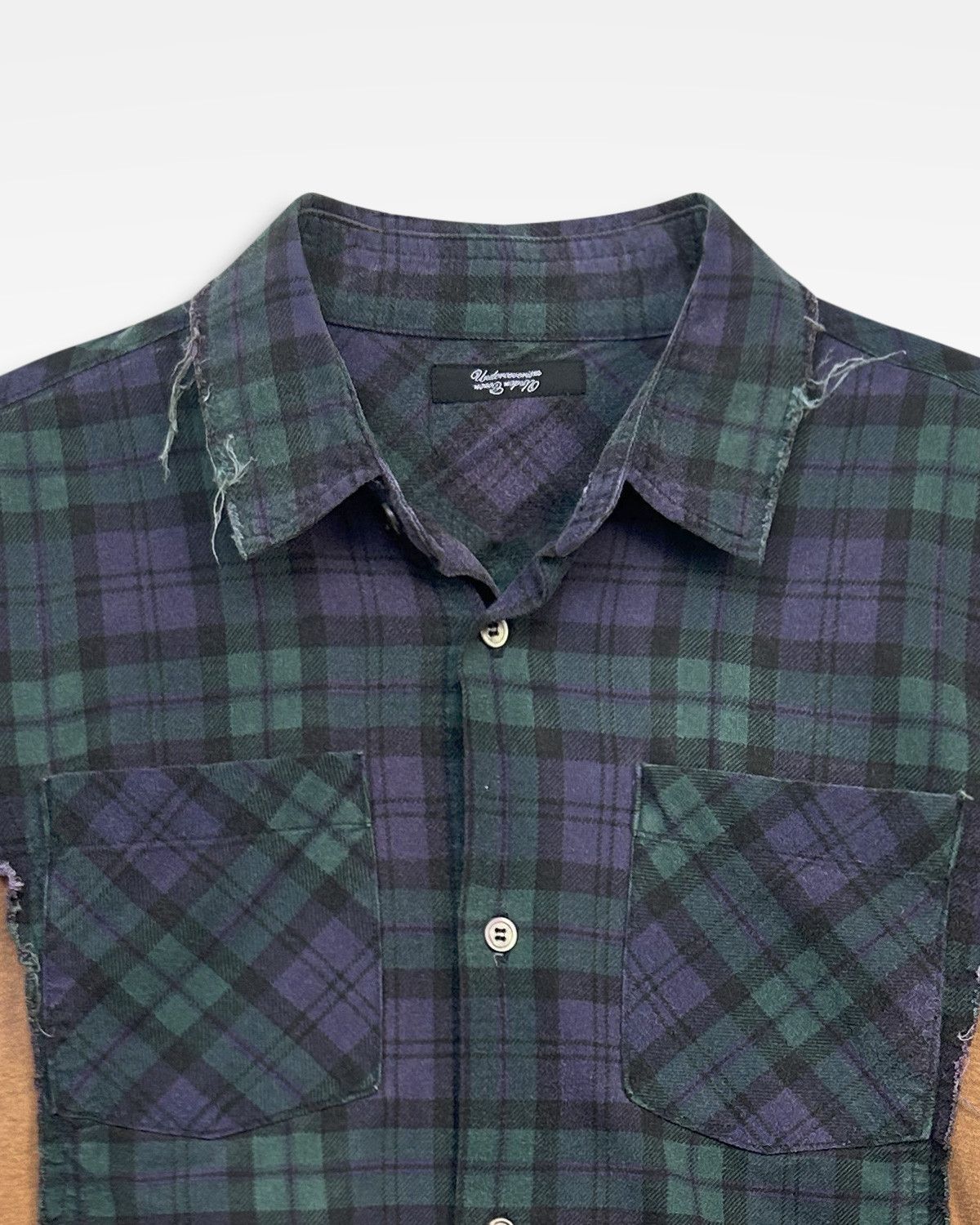 Undercover Undercover, SS05 Raw Cutout Check Shirt Size US M / EU 48-50 / 2 - 4 Thumbnail