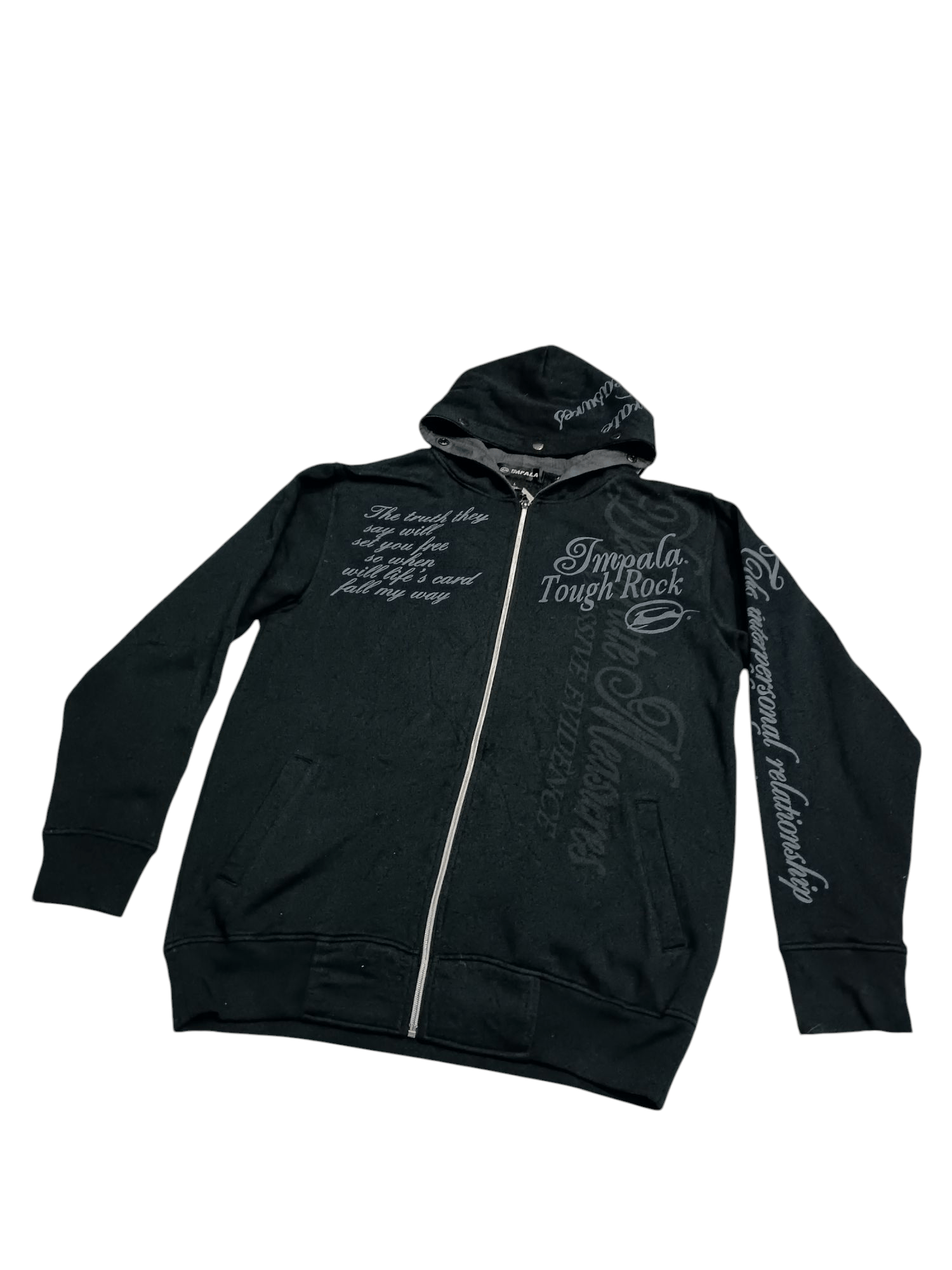 Japanese Brand × Vintage Vintage Impala Poem Seditionaries Hoodie Fur Jacket Size US L / EU 52-54 / 3 - 3 Thumbnail
