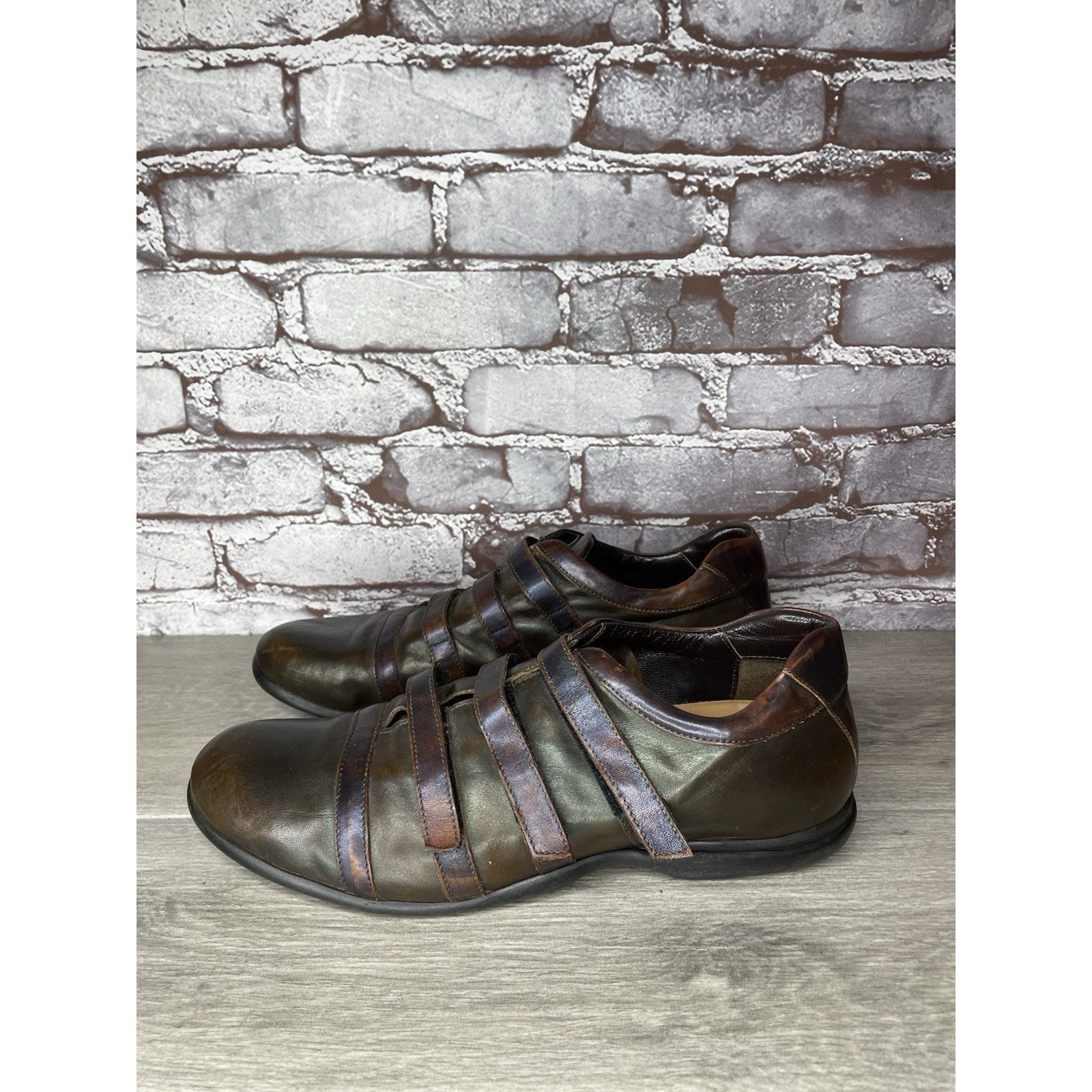 VERRI Bruno Verri Brown Leather Metallic Fashion Shoes Sneakers Me Size US 9 / EU 42 - 21 Thumbnail