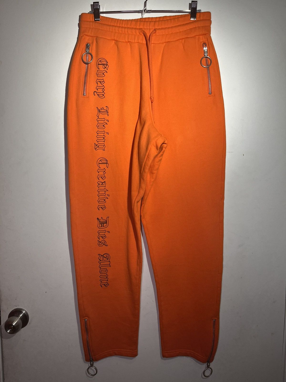 image of Off White Off-White Orange Joggers, Men's (Size 30)