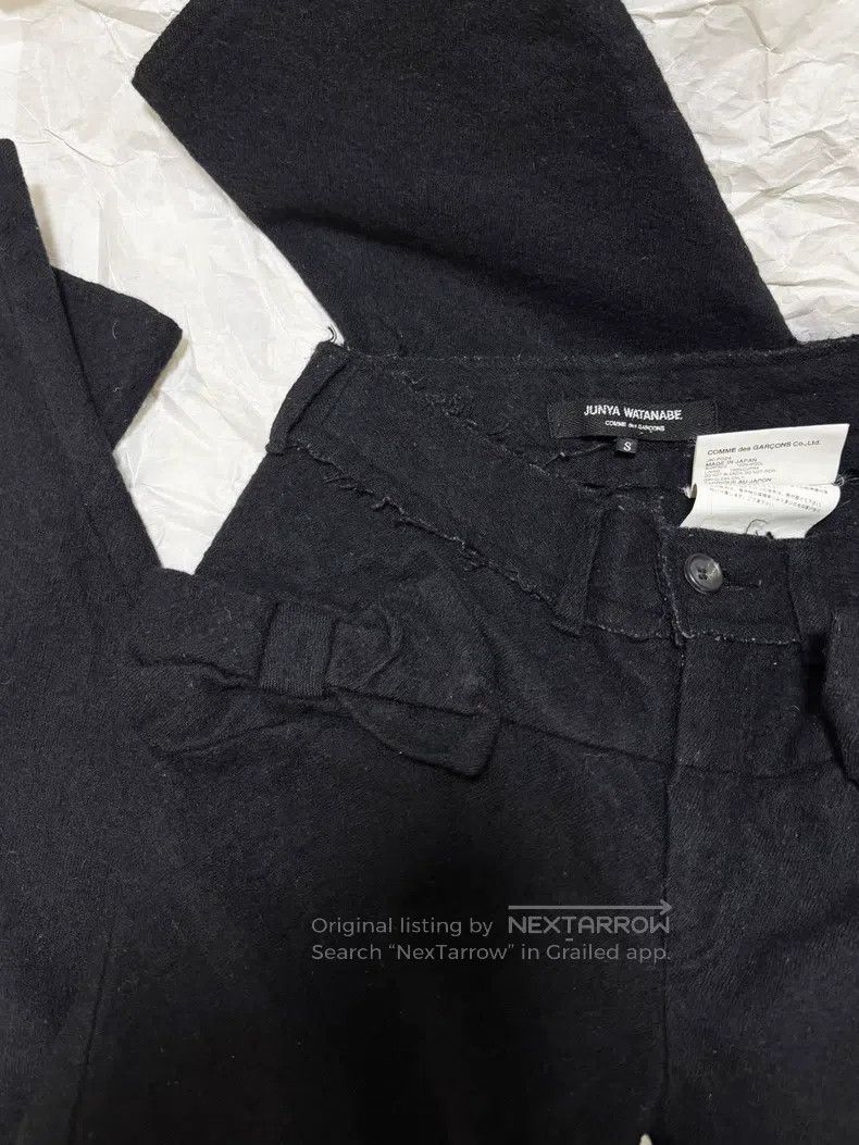 Junya Watanabe Junya Watanabe size S Butterfly knot frayed flared pants Size 23" - 2 Thumbnail