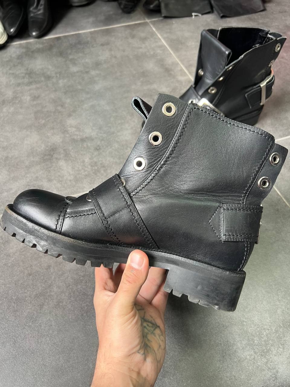 Alexander McQueen Alexander McQueen leather buckle biker boots Size US 8.5 / IT 38.5 - 2 Thumbnail