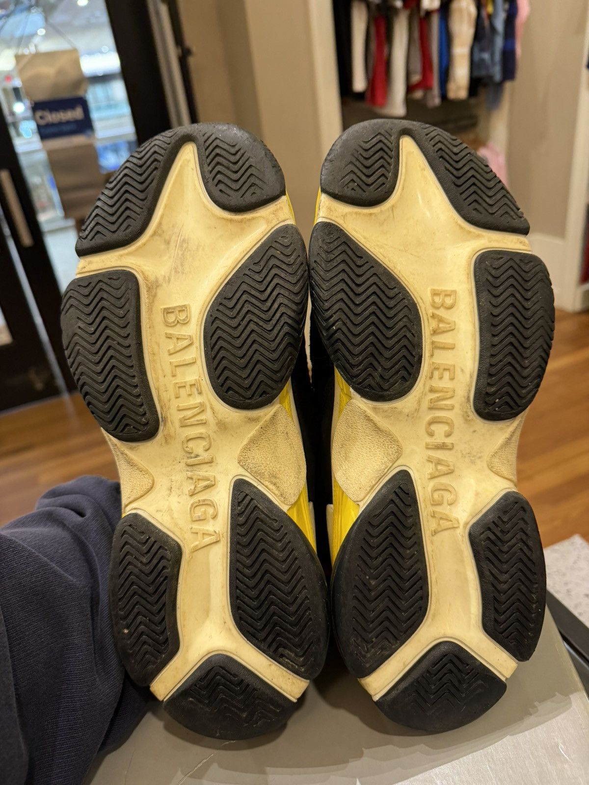 Balenciaga Balenciaga Triple S - Black/Yellow Size US 10 / EU 43 - 5 Thumbnail