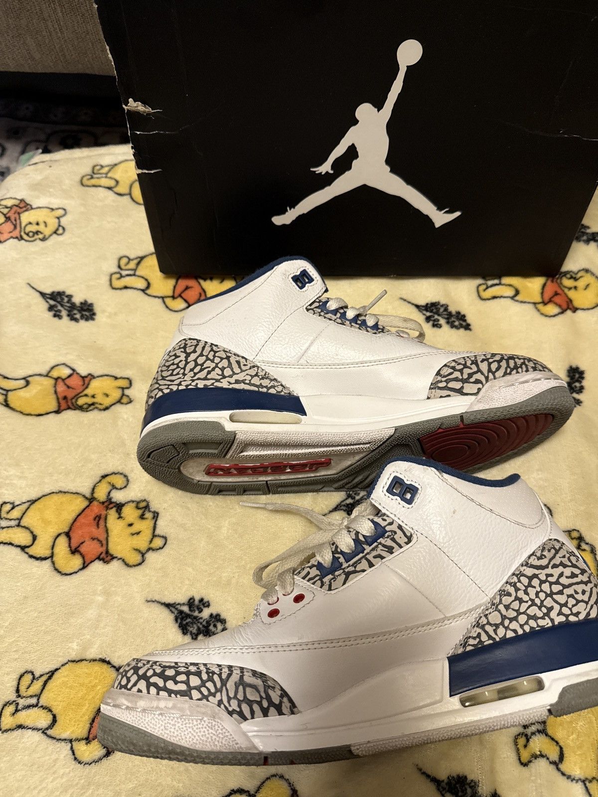 Jordan Brand Blue White and Red 3’s Size US 7 / EU 40 - 1 Thumbnail