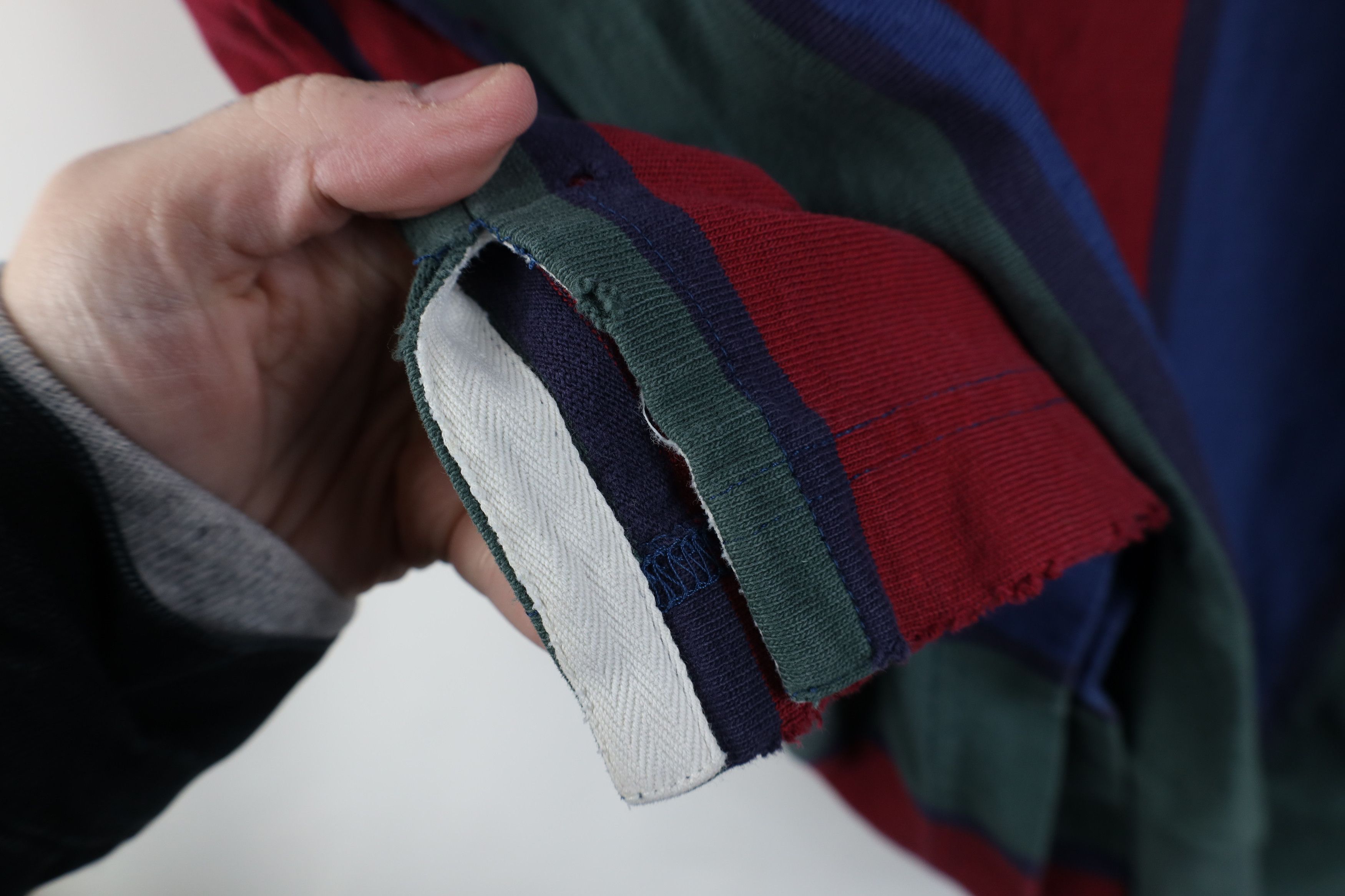 Lands' End Vintage 90s Lands End Striped Long Sleeve Rugby Polo Shirt Size US L / EU 52-54 / 3 - 10 Thumbnail