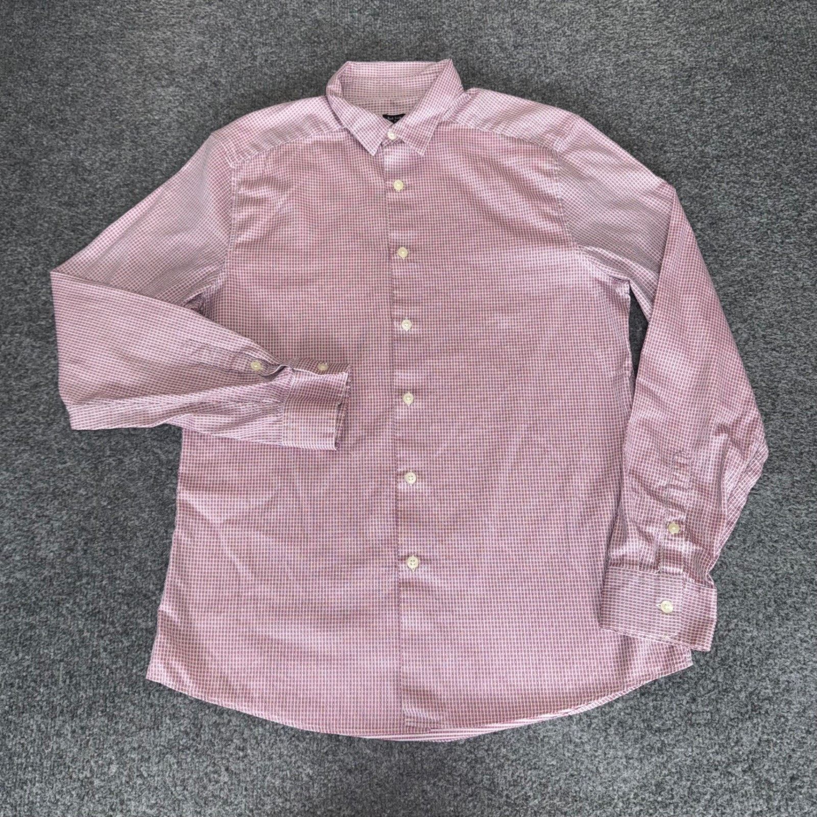 Other Paul Smith Mens Medium Red Micro Check Button Up Shirt Size US M / EU 48-50 / 2 - 1 Thumbnail