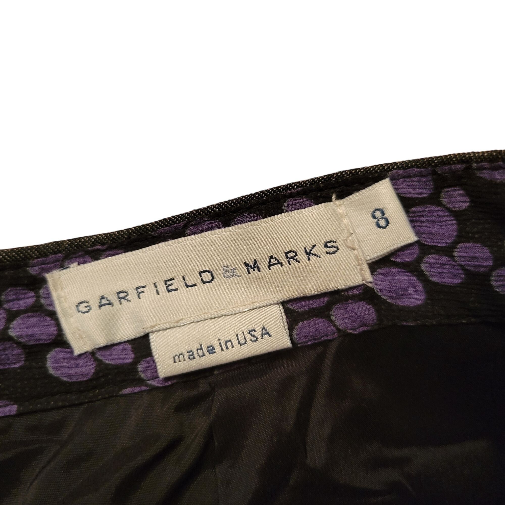 Other Garfield Marks Agnes Skirt 8 Gray Purple Pinstripe Wool USA Size 30" / US 8 / IT 44 - 3 Thumbnail