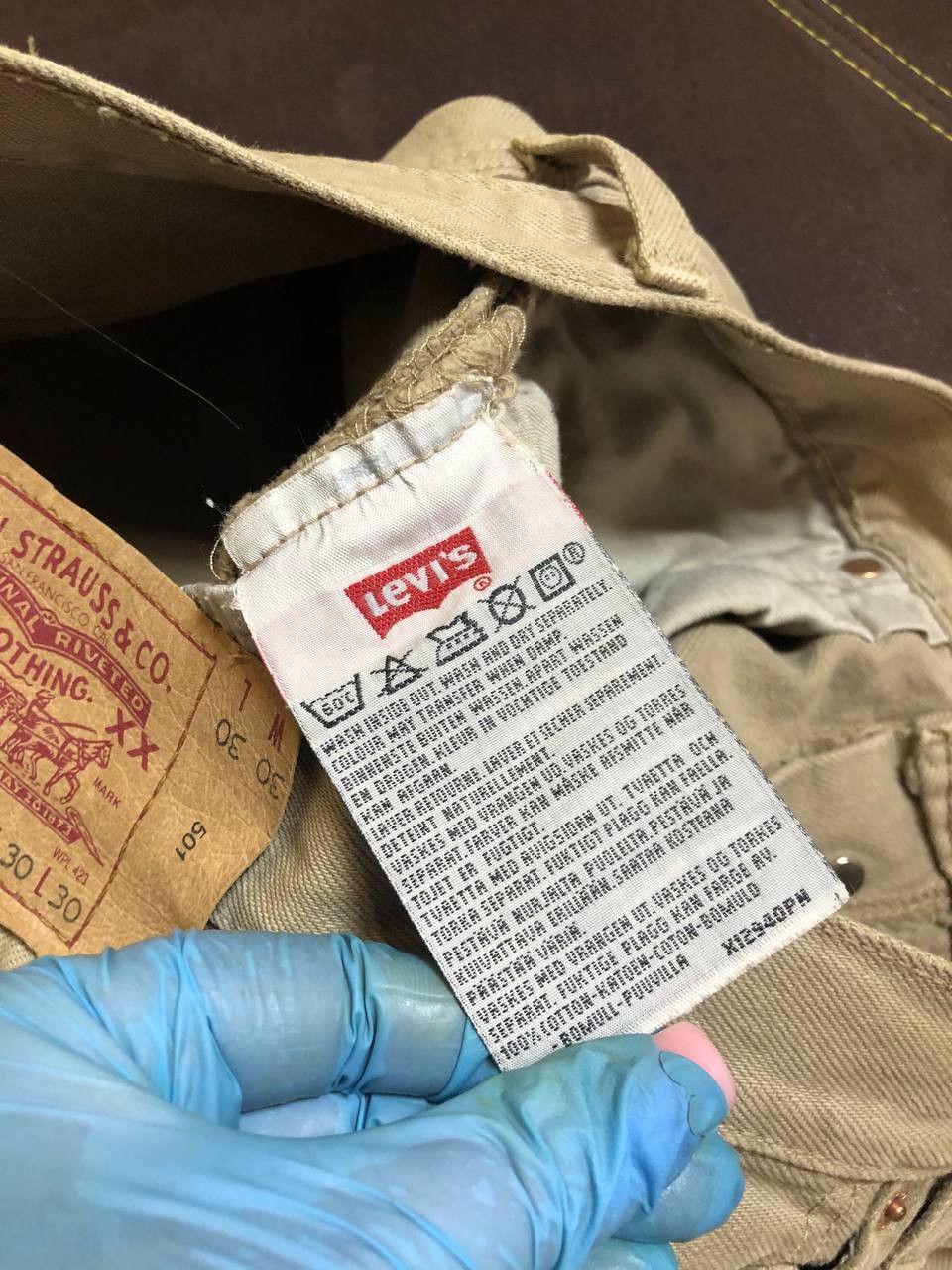 Levi's Levi's 501 Beige Jeans Button Fly Straight jeans Size US 30 / EU 46 - 3 Thumbnail