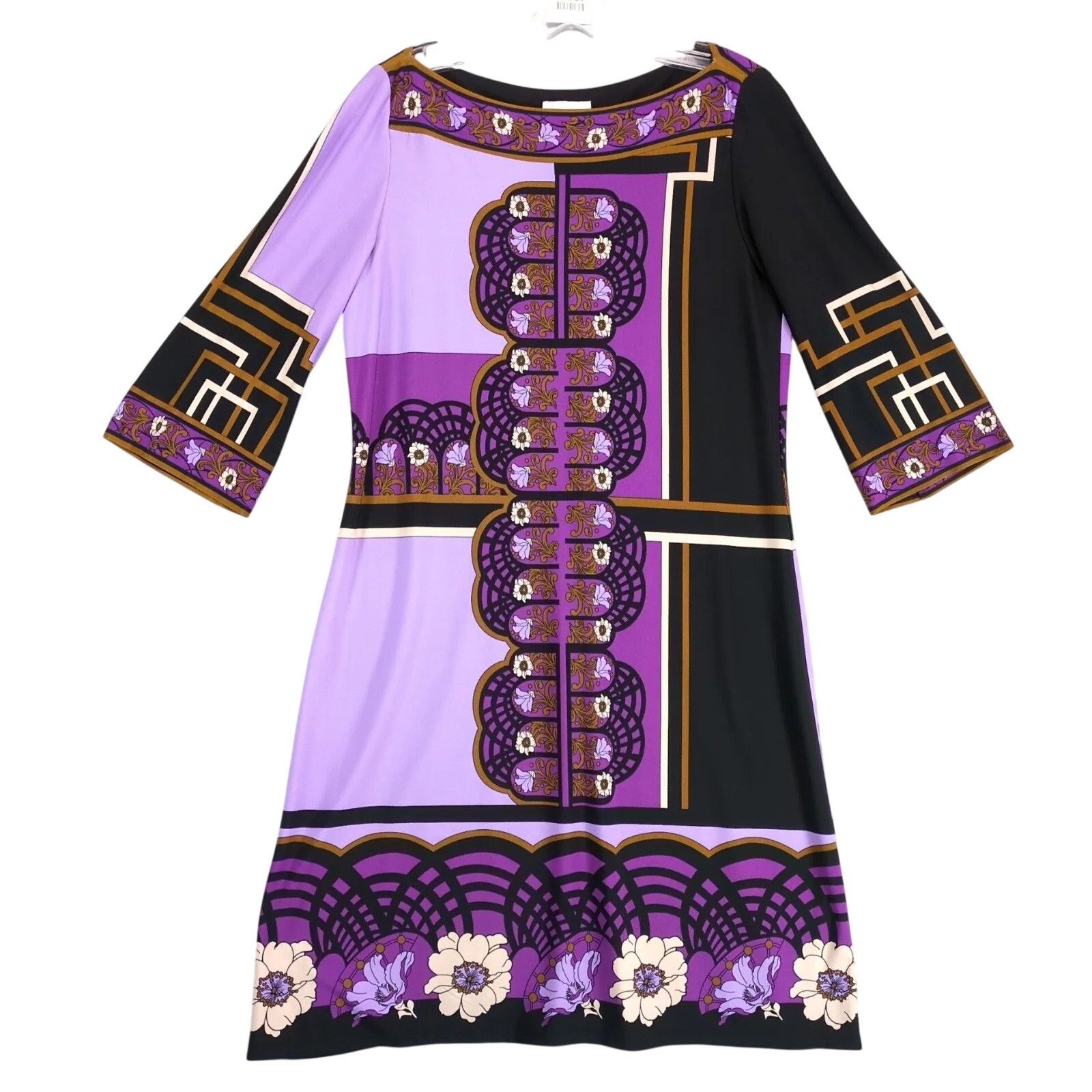 Donna Morgan Jin by Donna Morgan Purple Asian Motif A-Line Dress Sz 10 Size L / US 10 / IT 46 - 1 Thumbnail