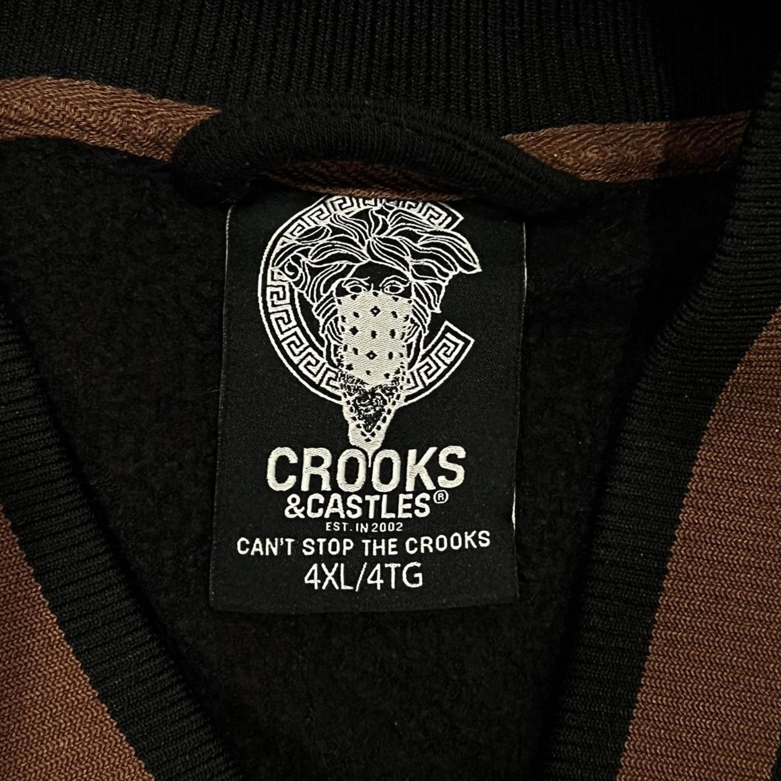Crooks & Castles Crooks and Castles Brown & Black Varsity Jacket Size US XL / EU 56 / 4 - 4 Thumbnail