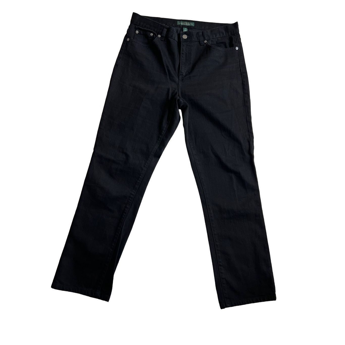 Lauren Ralph Lauren LRL Lauren Ralph Lauren Black Denim Straight Leg size 10 Size 32" / US 10 / IT 46 - 1 Thumbnail