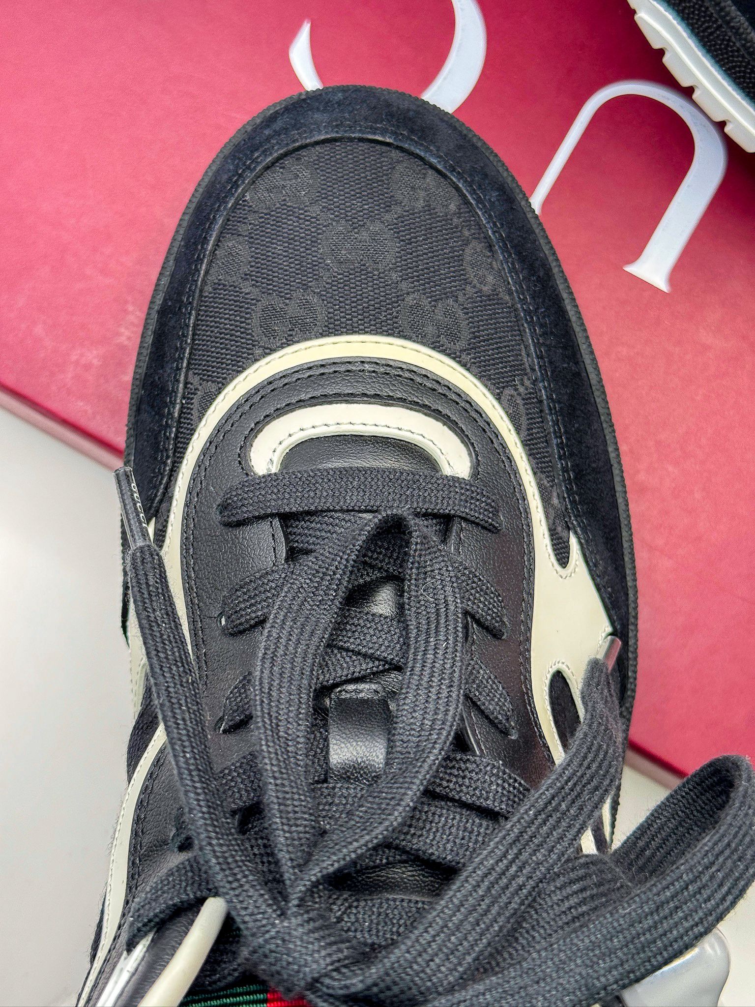 Gucci Gucci Re-Web GG Supreme Monogram Black Luxury Sneakers Size US 13 / EU 46 - 11 Thumbnail